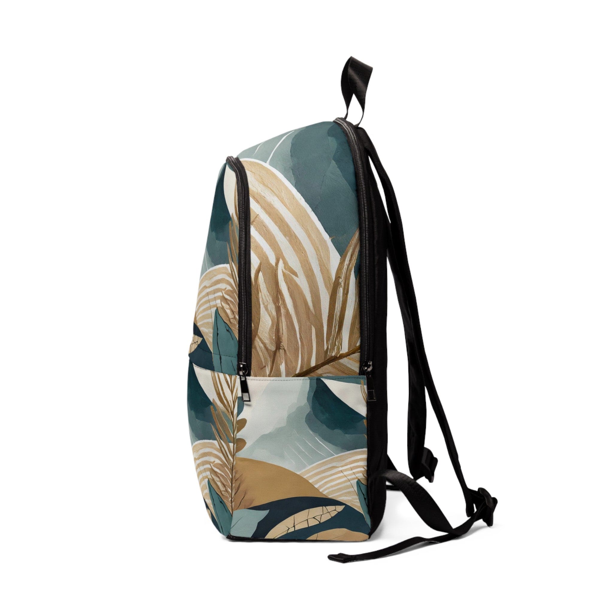 Fashion Backpack in Boho Style Print, featuring waterproof nylon material and adjustable straps, perfect for urban adventures.