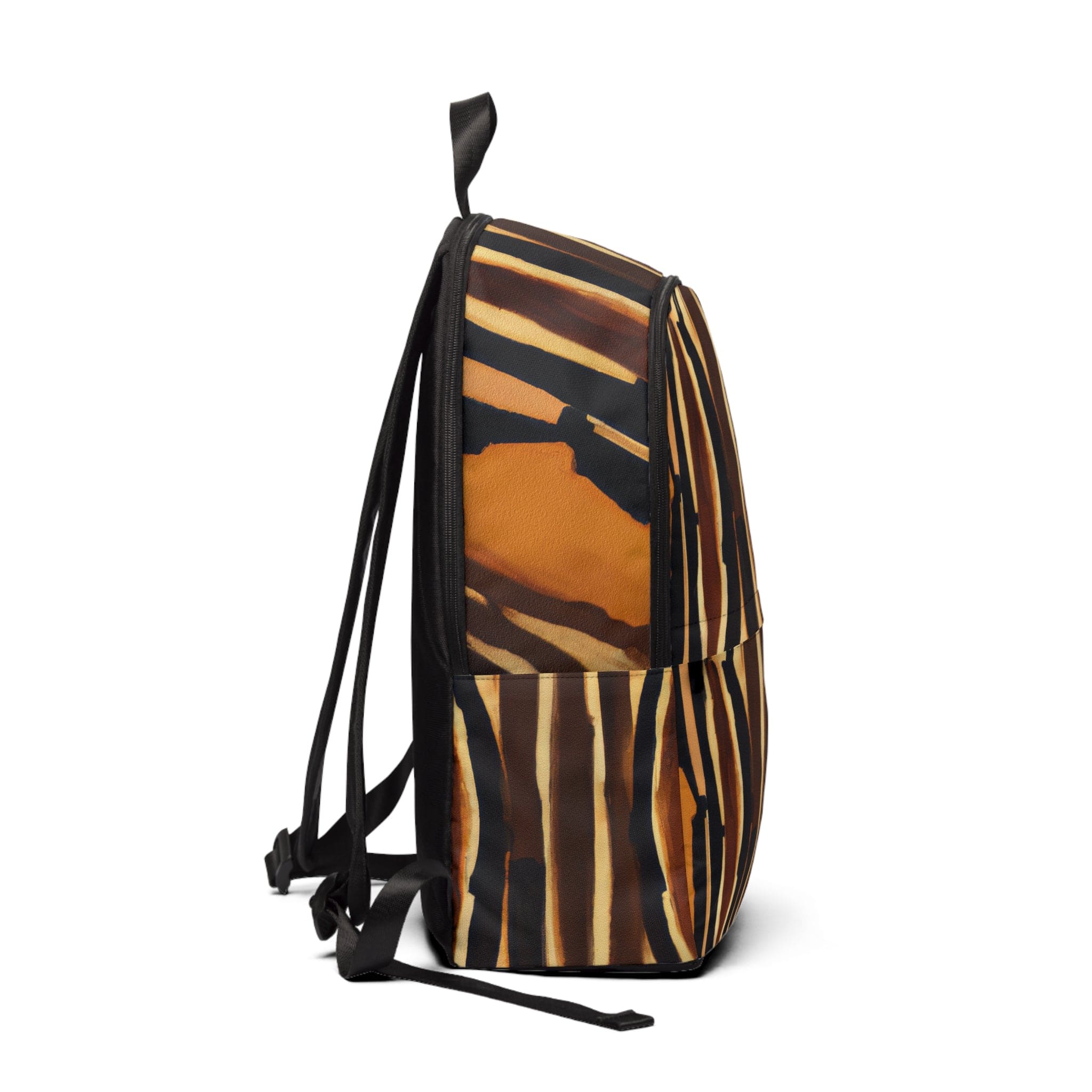 Fashion Backpack featuring a waterproof zorse lines print, designed for urban chic style and functionality.