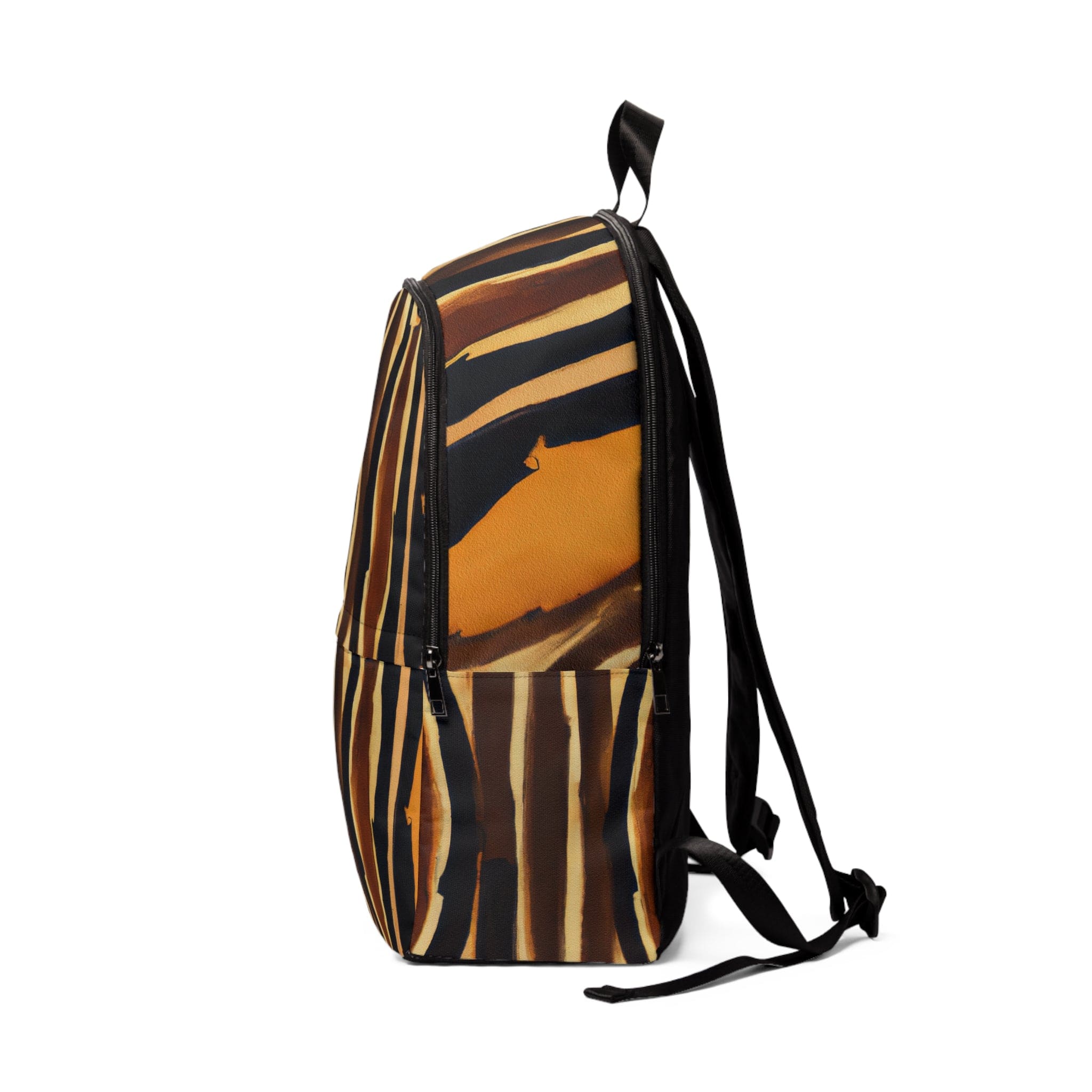 Fashion Backpack featuring a waterproof zorse lines print, designed for urban chic style and functionality.