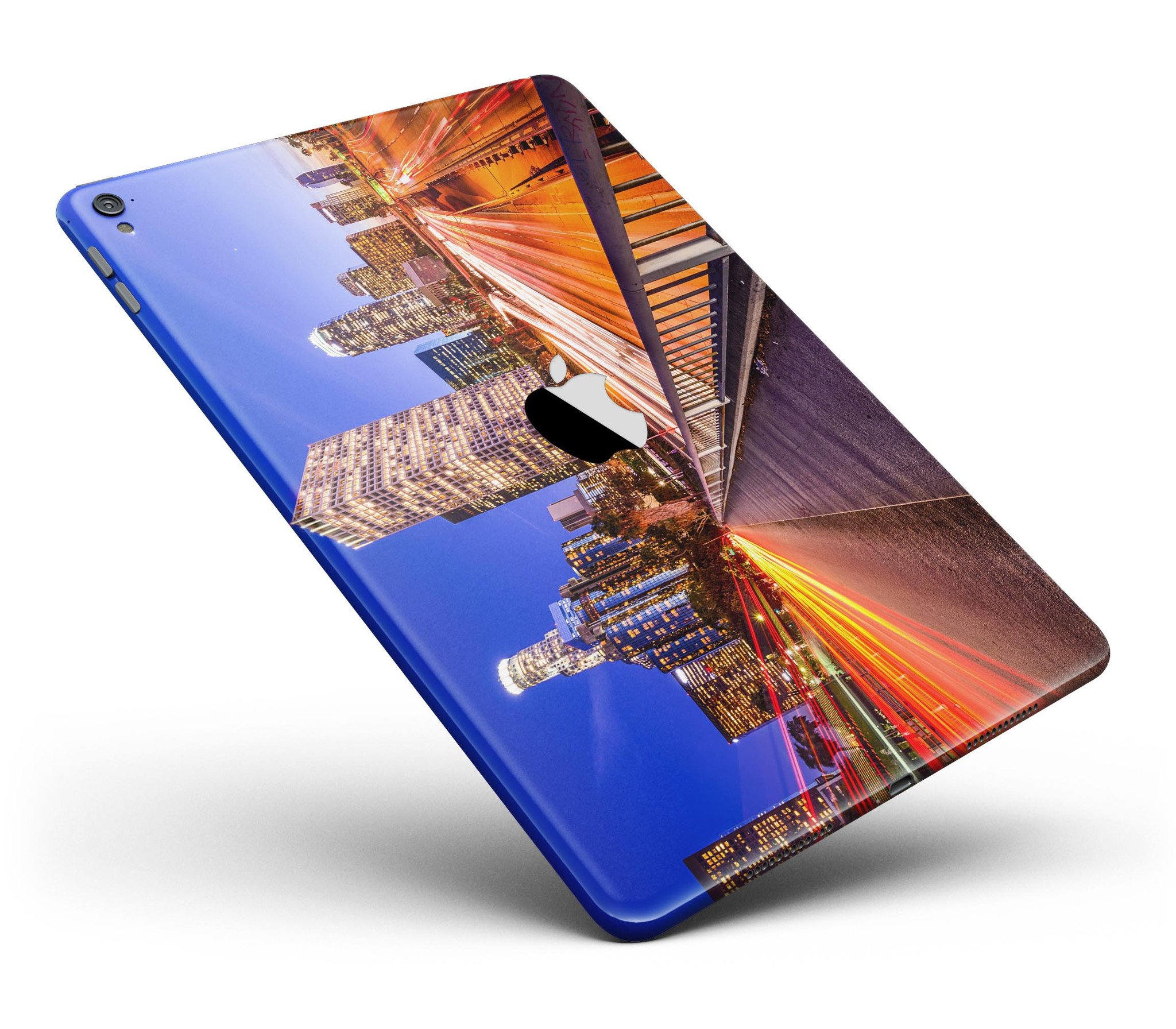 Fast City Life Full Body Skin for iPad Pro, showcasing its sleek design and premium vinyl material.