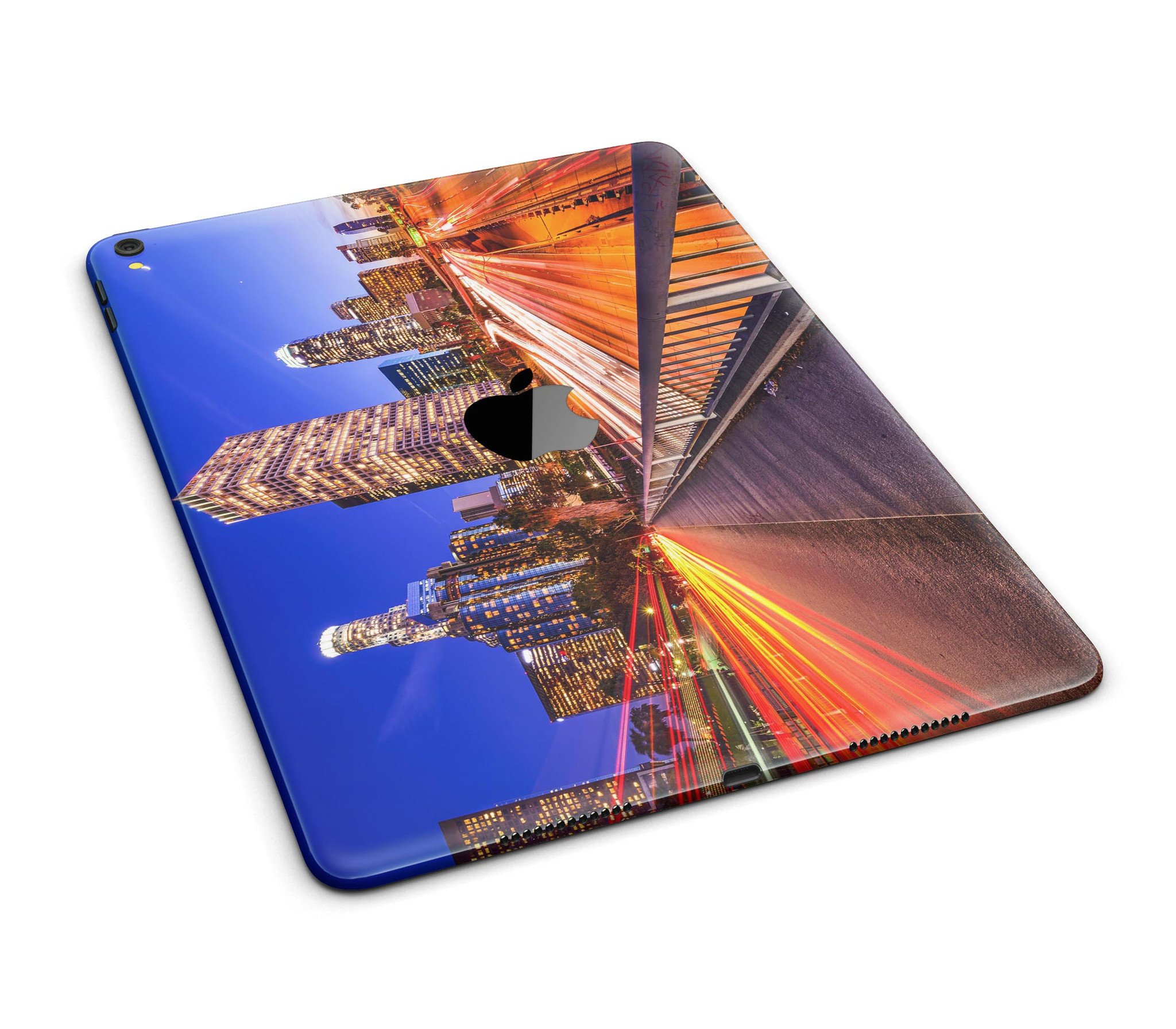 Fast City Life Full Body Skin for iPad Pro, showcasing its sleek design and premium vinyl material.