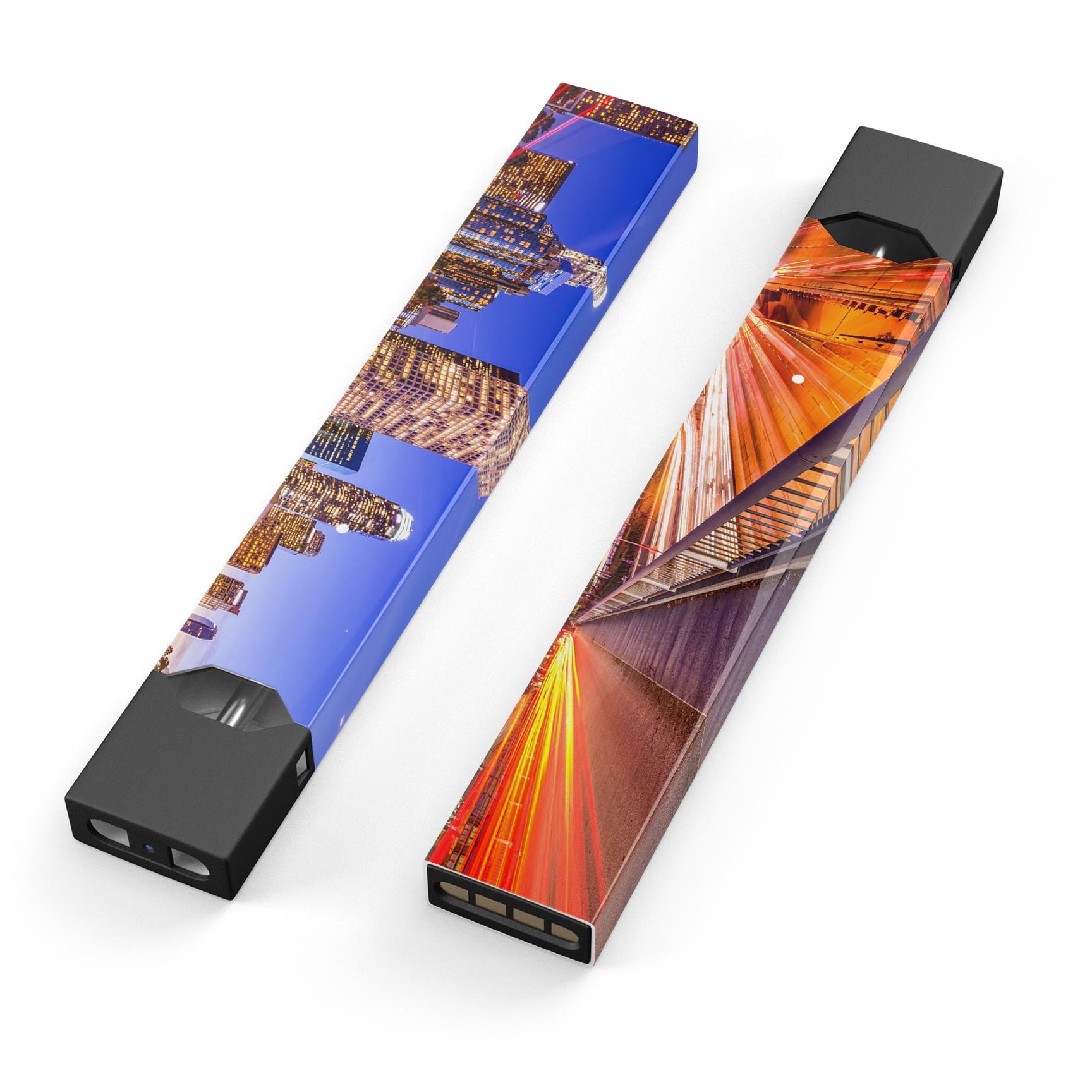 Fast City Life premium decal skin-wrap sticker for JUUL device, showcasing vibrant design and protective features.