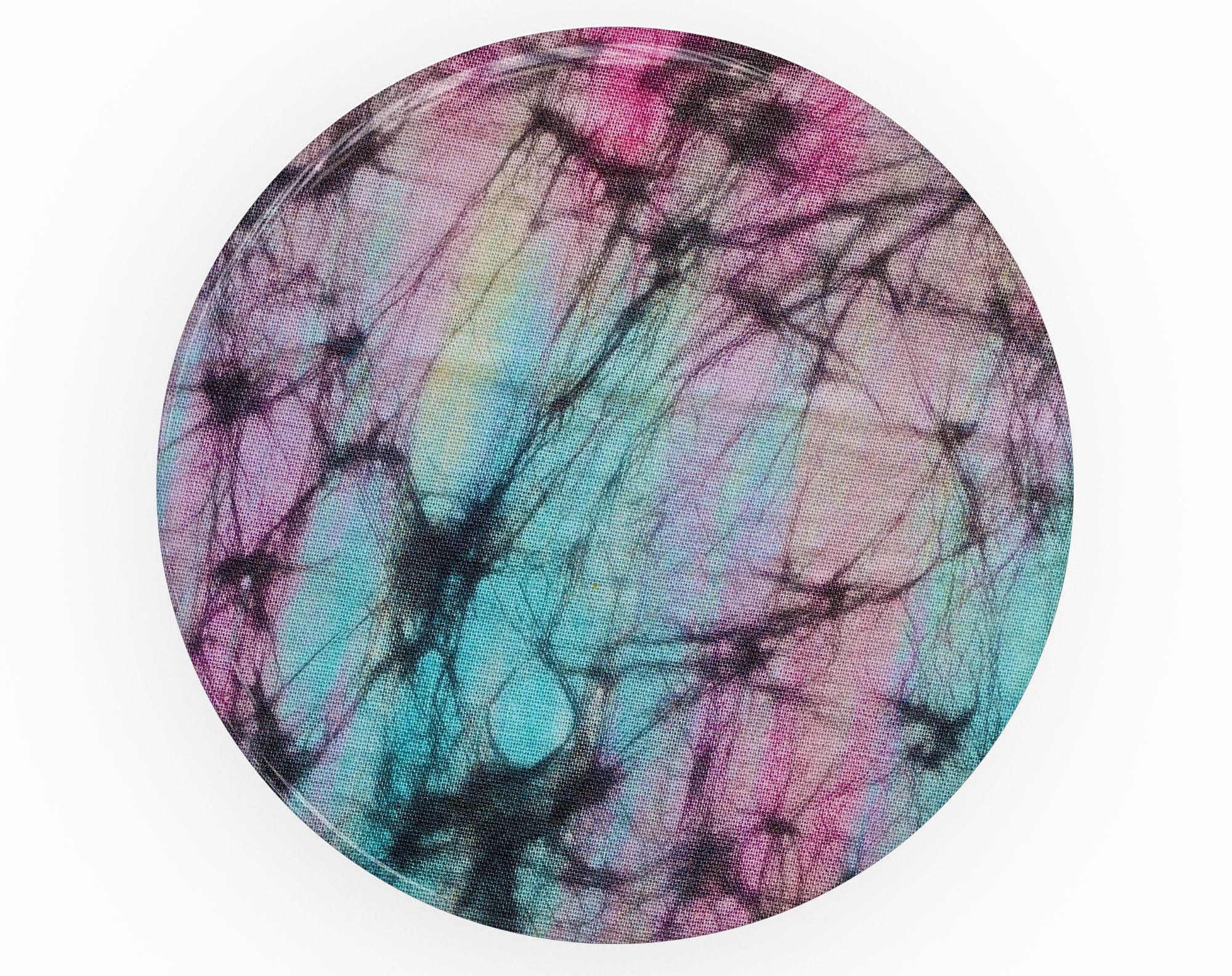 Fibrous Watercolor Skin Kit for PopSockets, showcasing vibrant colors and a premium vinyl finish.