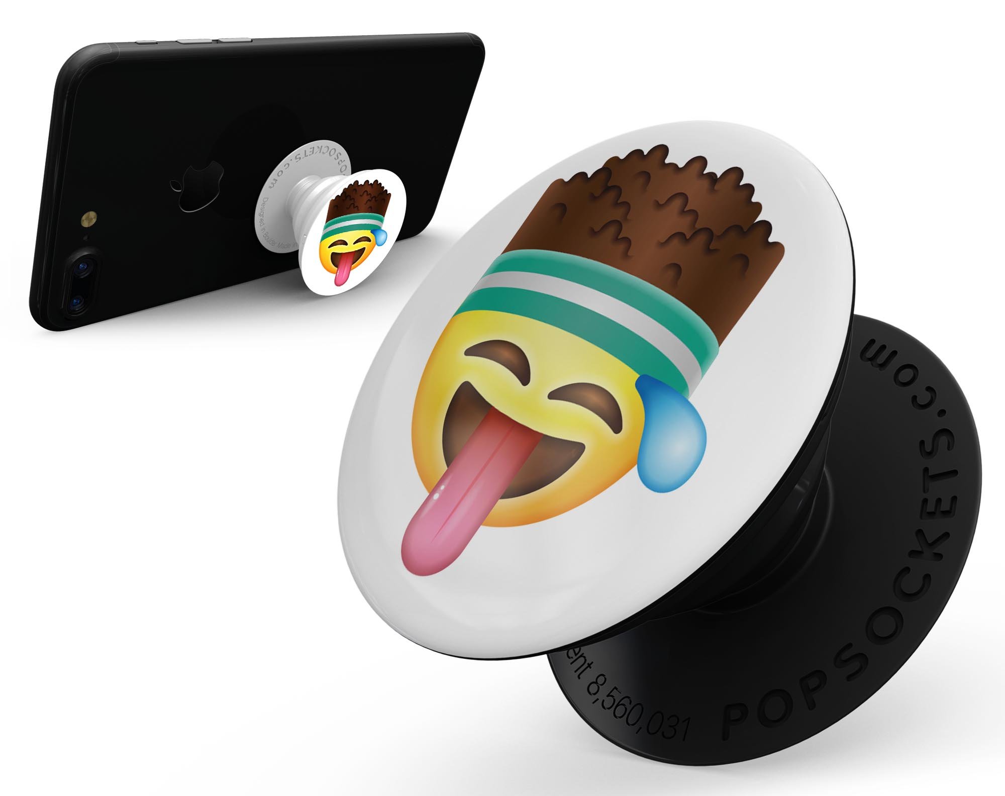 Fitness v1 Emoticon Emoji Skin Kit for PopSockets featuring vibrant emoticon designs on a premium vinyl material.