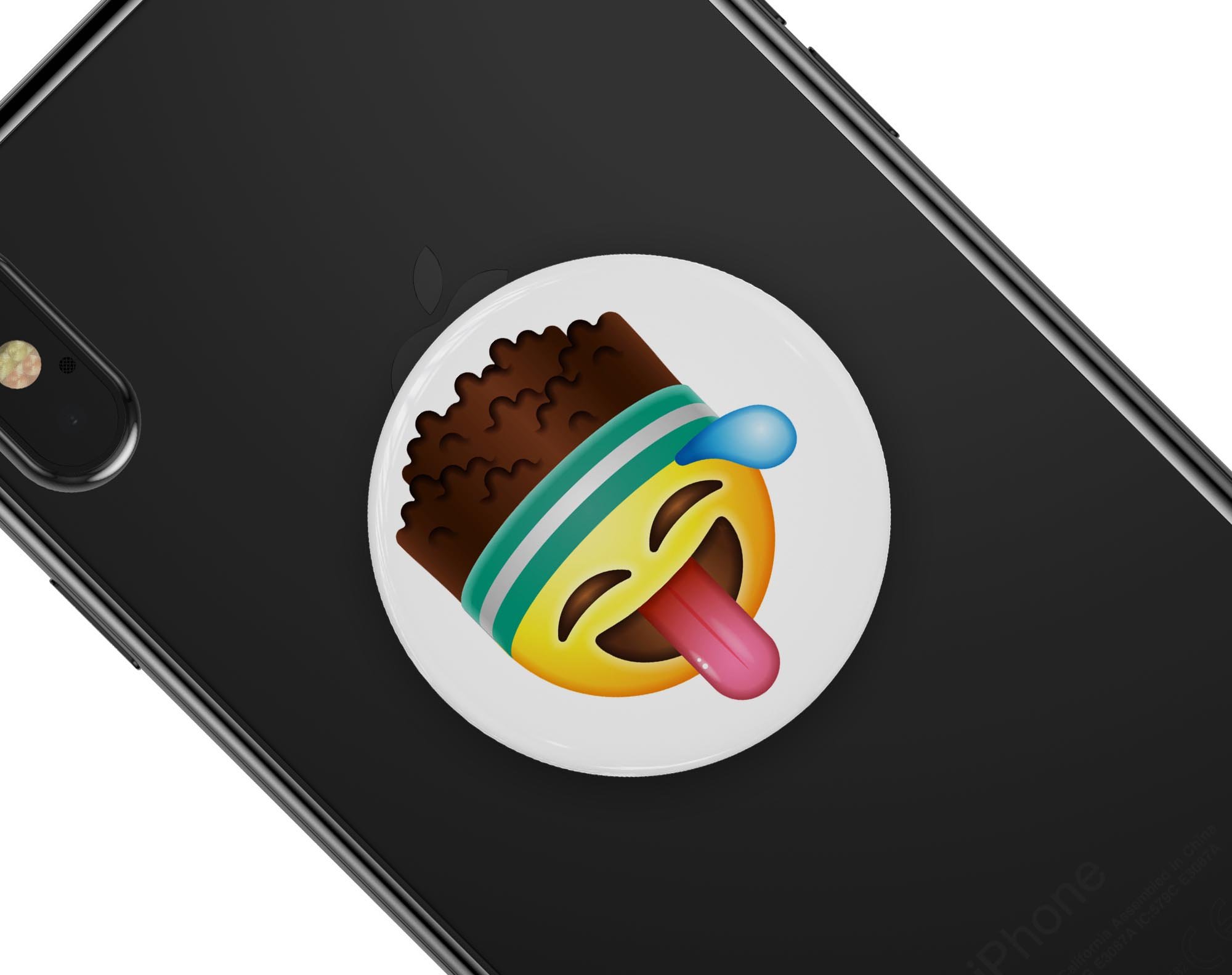 Fitness v1 Emoticon Emoji Skin Kit for PopSockets featuring vibrant emoticon designs on a premium vinyl material.