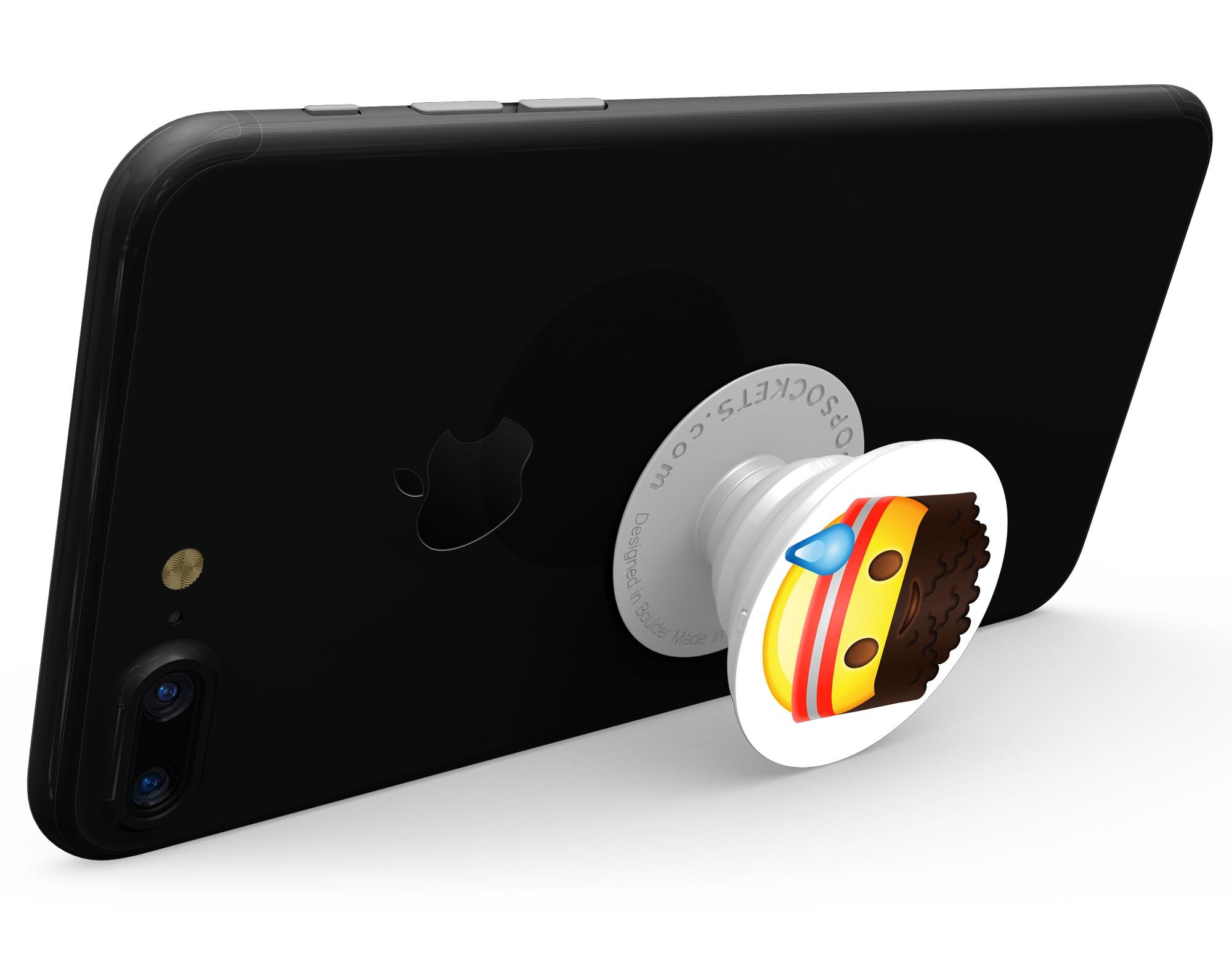 Fitness v2 Emoticon Emoji Skin Kit for PopSockets, showcasing vibrant emoticon designs on a smartphone grip.