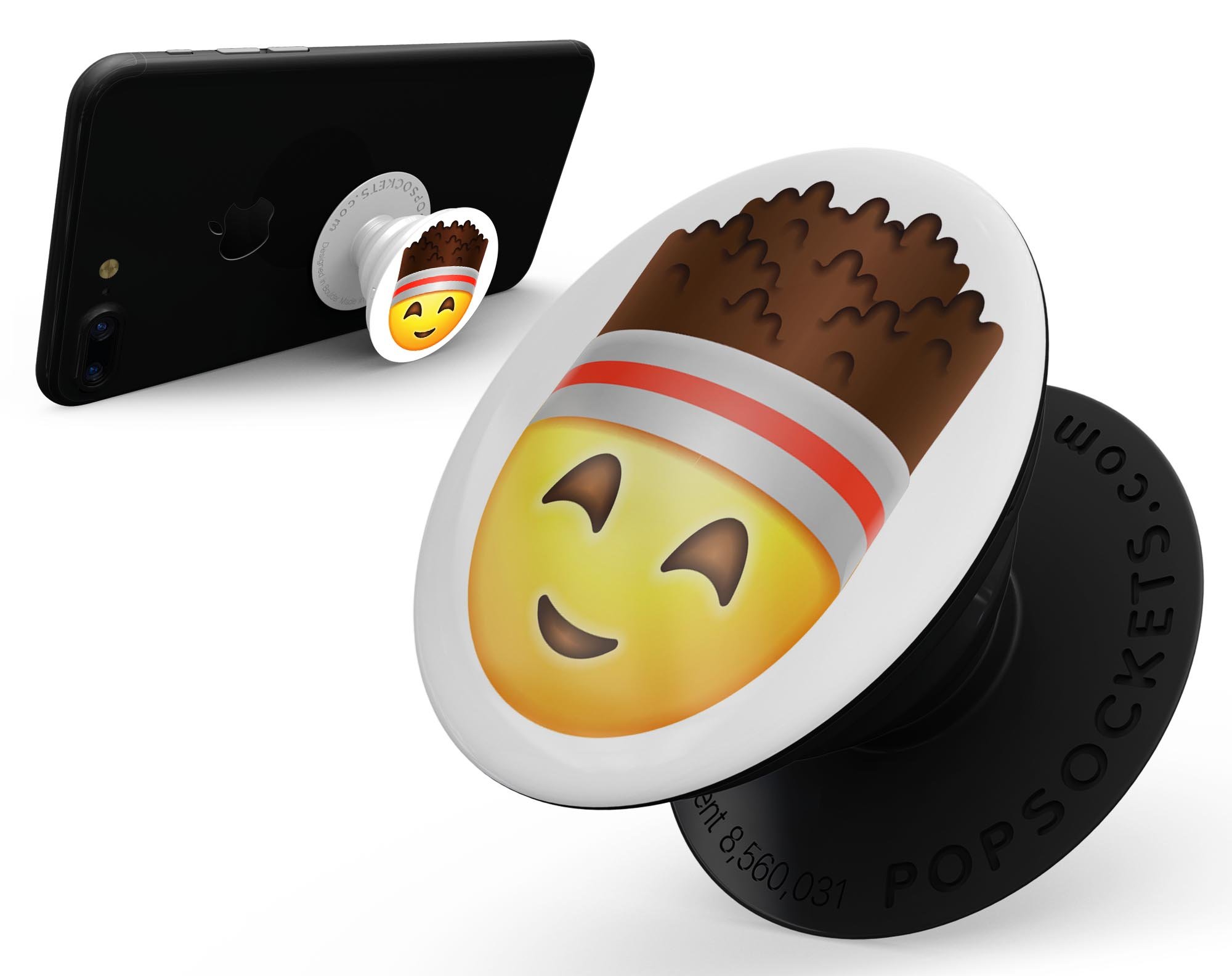 Fitness v3 Emoticon Emoji Skin Kit for PopSockets, showcasing vibrant emoticons on a durable vinyl surface.