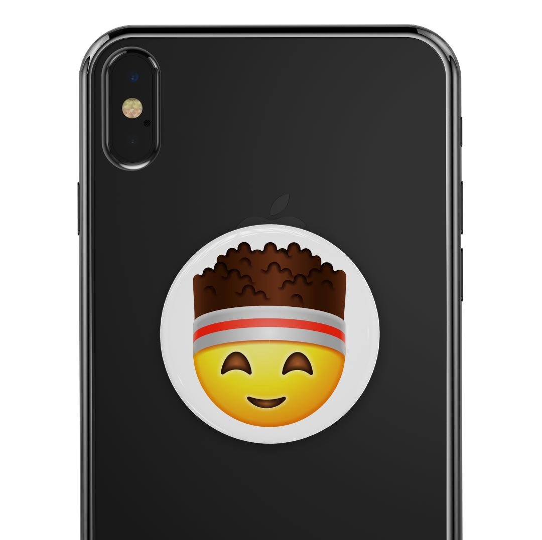 Fitness v3 Emoticon Emoji Skin Kit for PopSockets, showcasing vibrant emoticons on a durable vinyl surface.