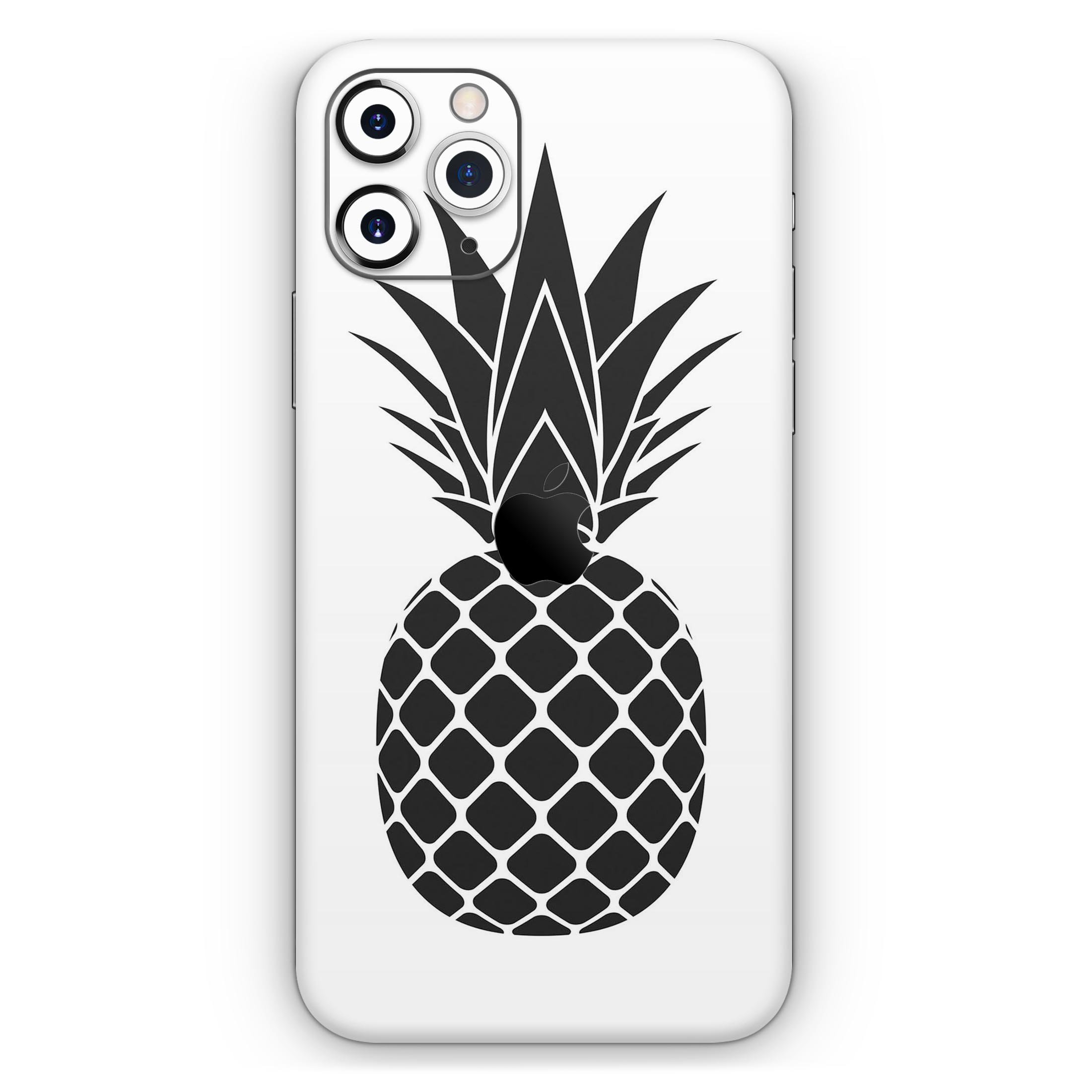 Flat Pineapple Skin-Kit for iPhone 13 and 13 Pro, showcasing vibrant pineapple design on premium vinyl.