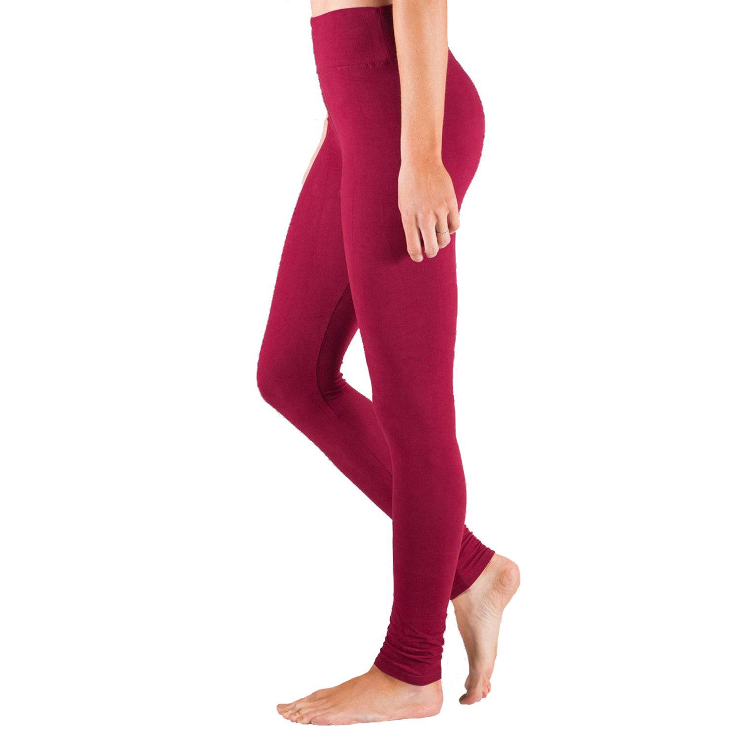 Flat Waist Soft Leggings featuring an extra tall waistband and soft fabric, ideal for everyday wear.