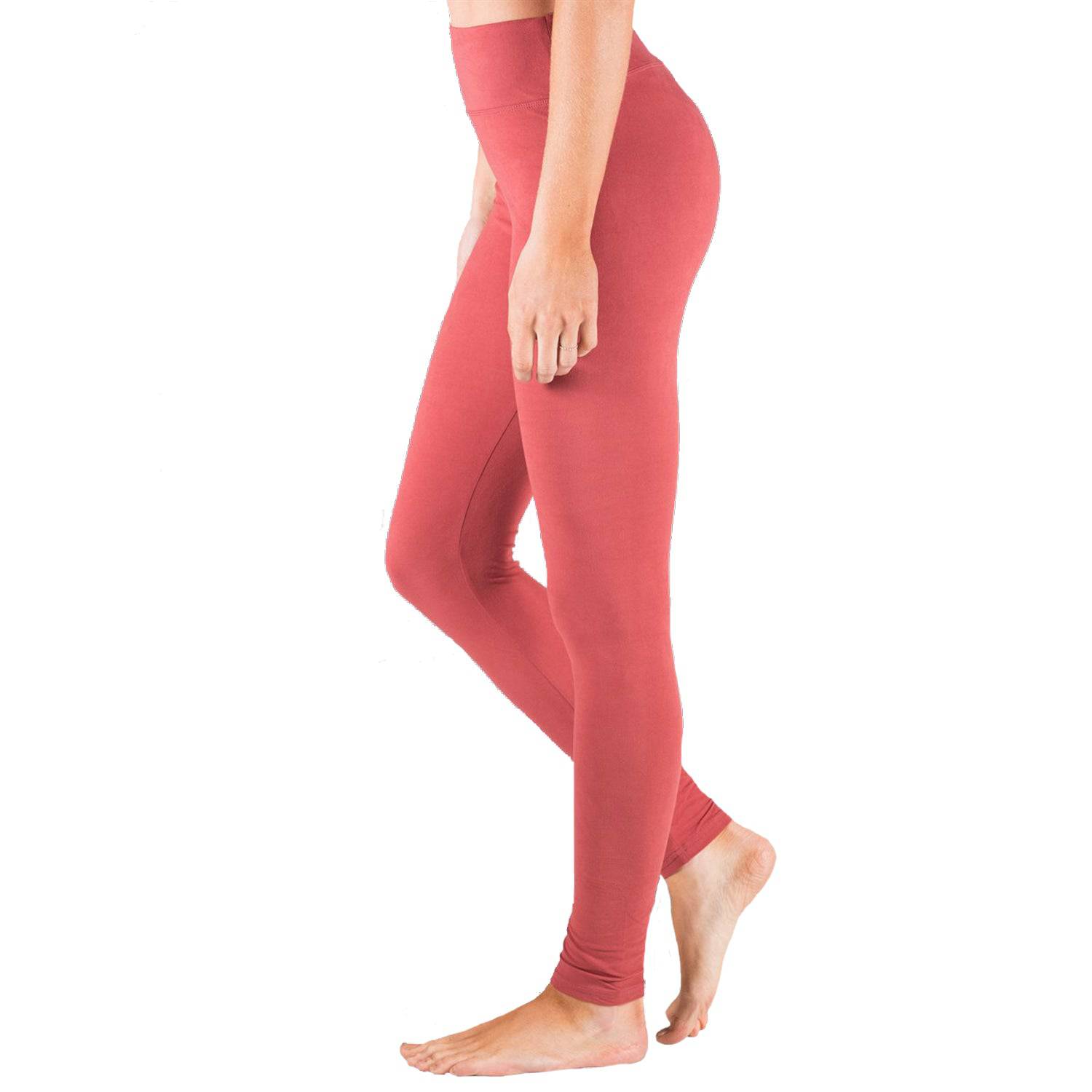 Flat Waist Soft Leggings featuring an extra tall waistband and soft fabric, ideal for everyday wear.