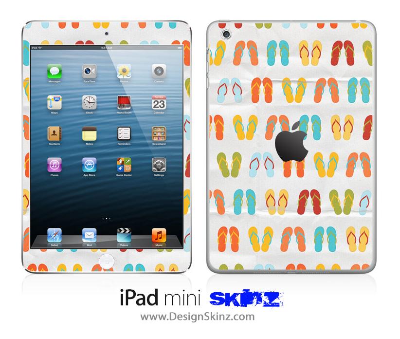 Colorful Flip Flops iPad Skin showcasing vibrant designs and a perfect fit for iPad models.