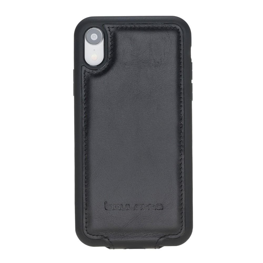 Bouletta Flip Leather Case for Apple iPhone X and XS in elegant design, showcasing natural leather and magnetic closure.