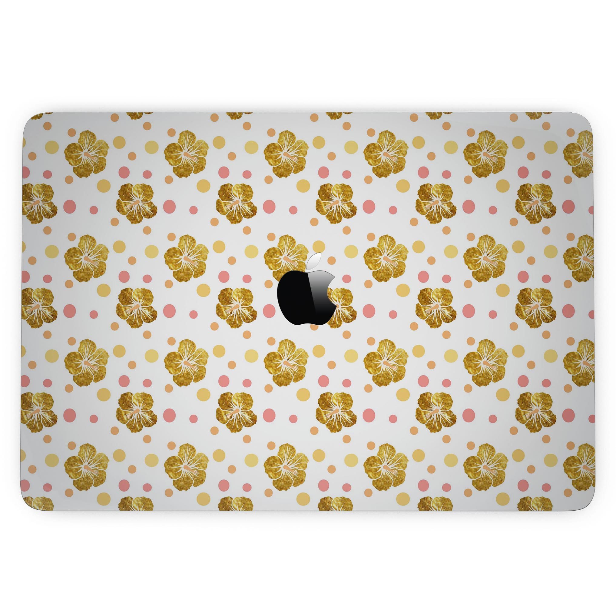 Floral Summer skin kit for 13" MacBook Pro without Touch Bar, showcasing vibrant floral patterns on premium vinyl.