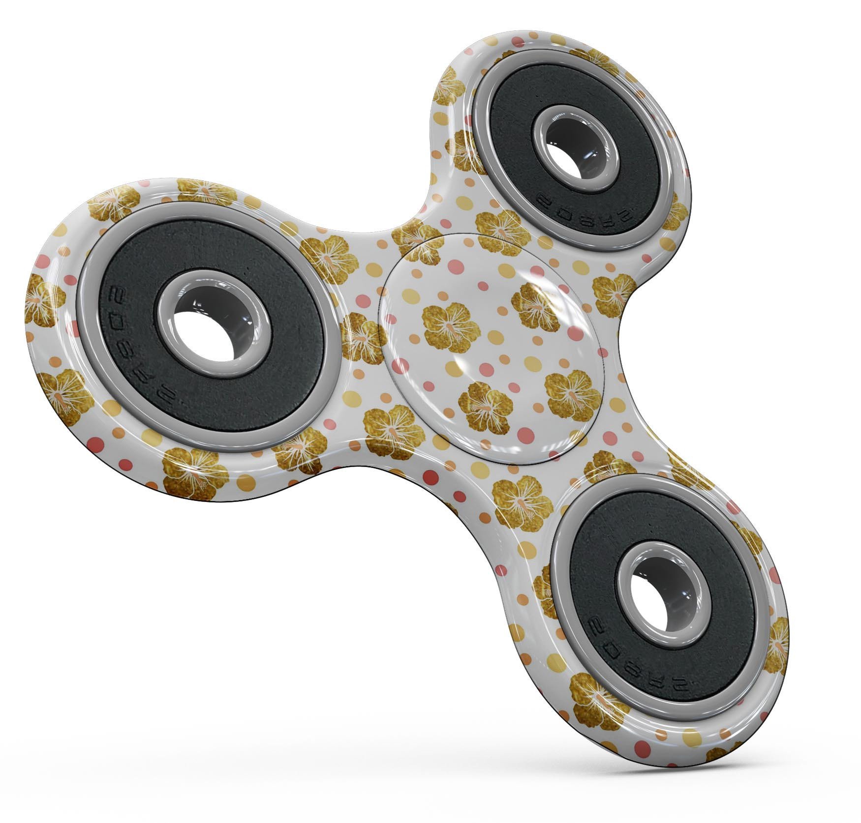 Floral Summer v1 Full-Body Fidget Spinner Skin-Kit showcasing vibrant floral patterns on premium vinyl material.