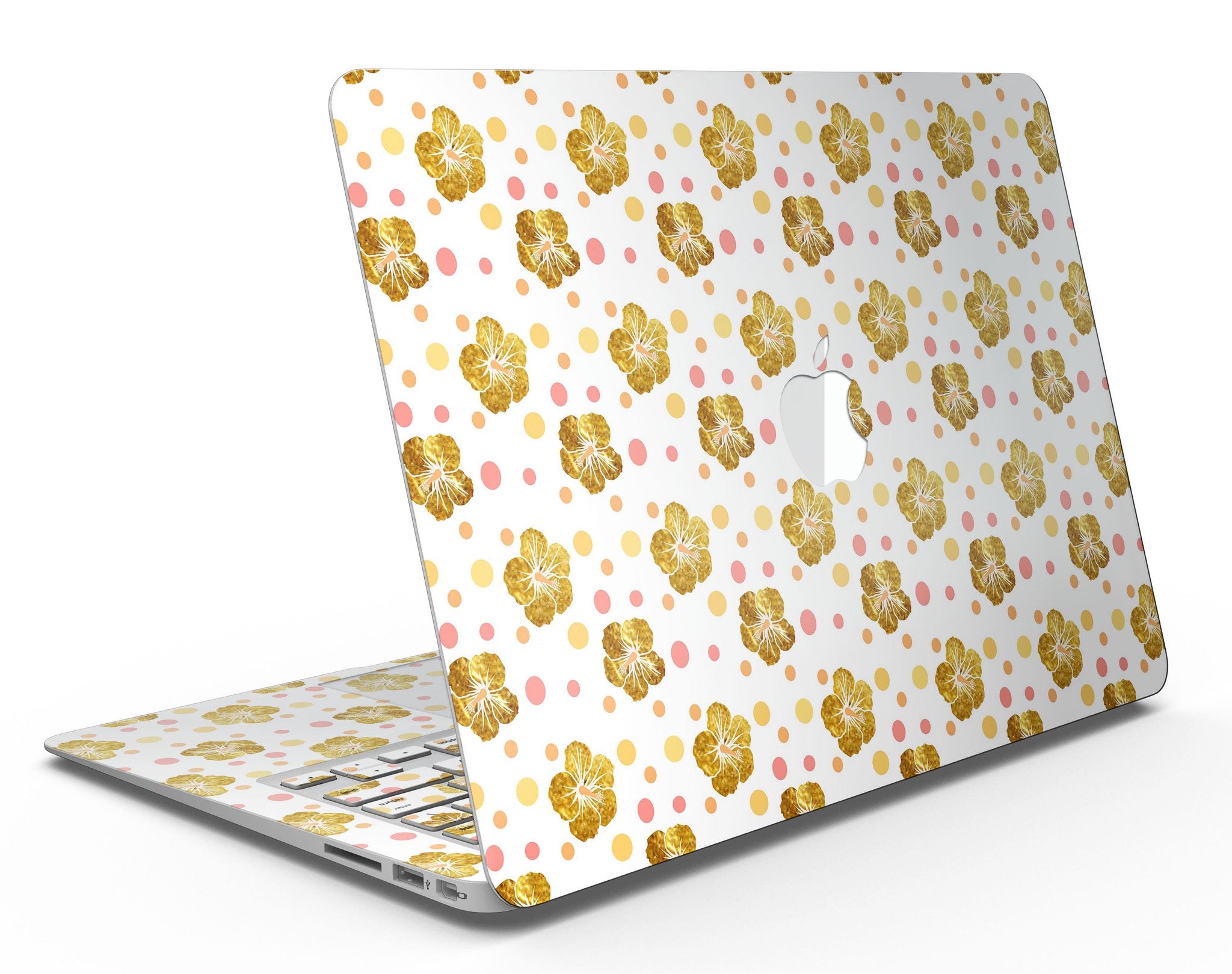 Floral Summer v1 MacBook Air Skin Kit showcasing vibrant floral design on a sleek MacBook Air.