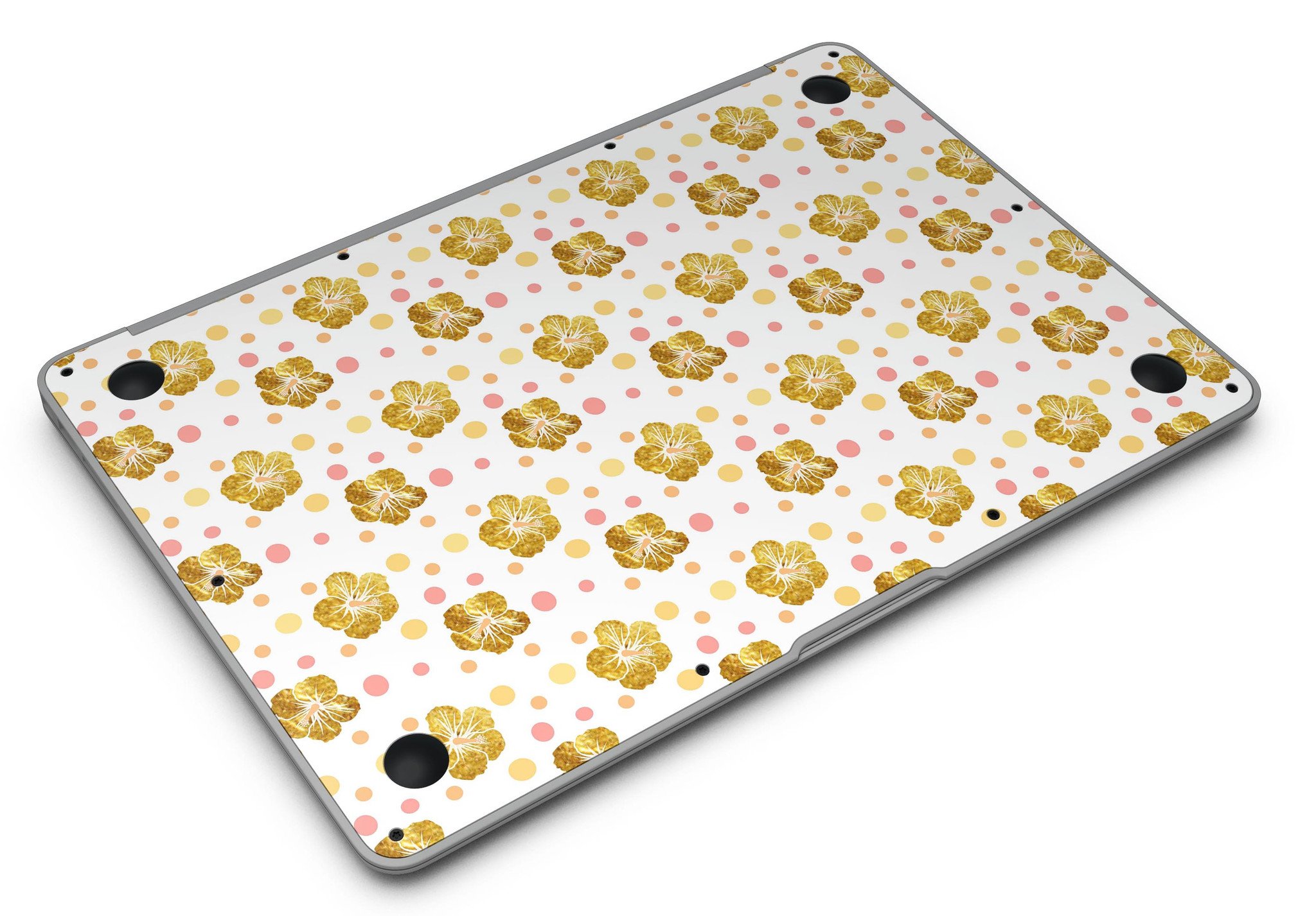 Floral Summer v1 MacBook Air Skin Kit showcasing vibrant floral design on a sleek MacBook Air.