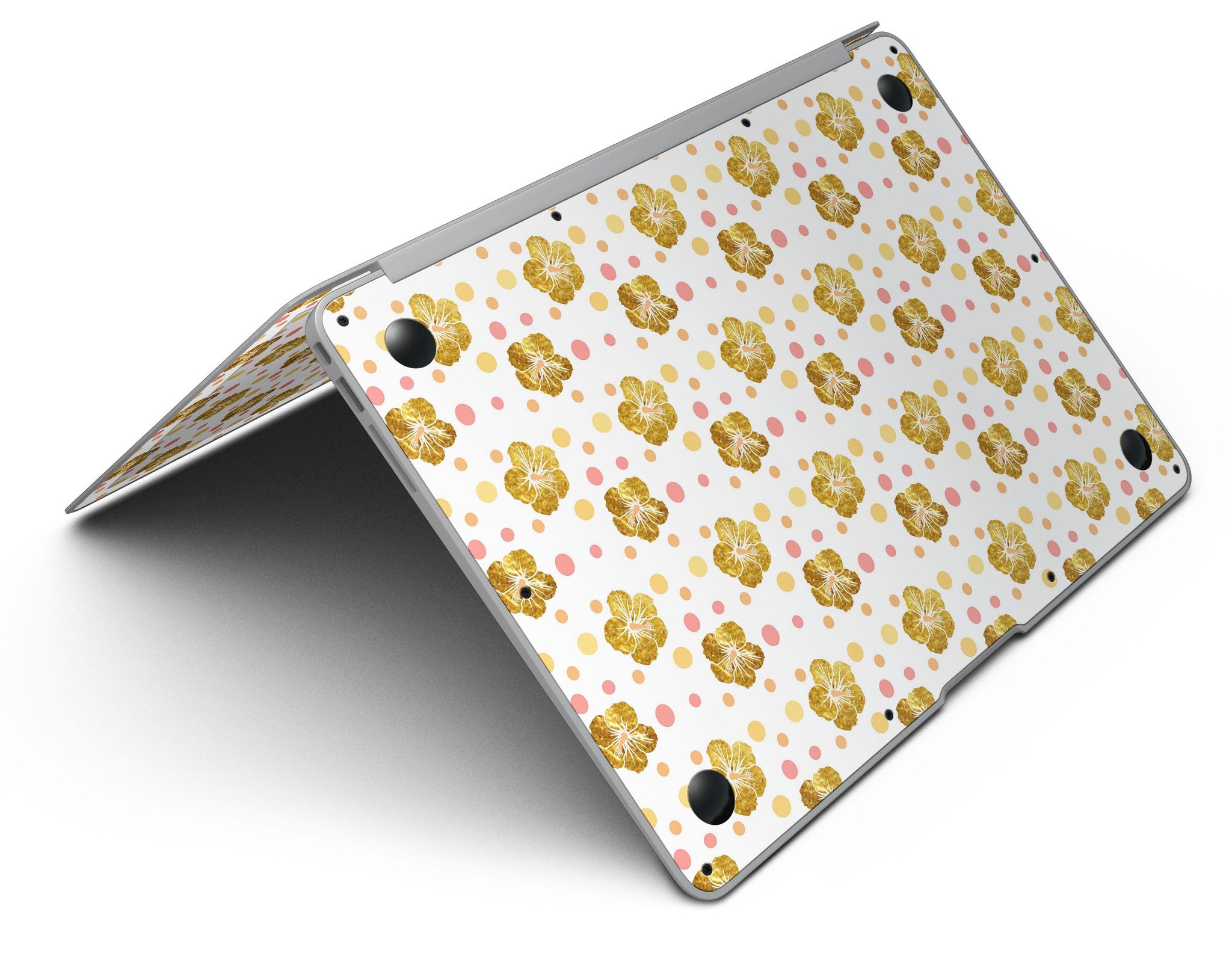 Floral Summer v1 MacBook Air Skin Kit showcasing vibrant floral design on a sleek MacBook Air.