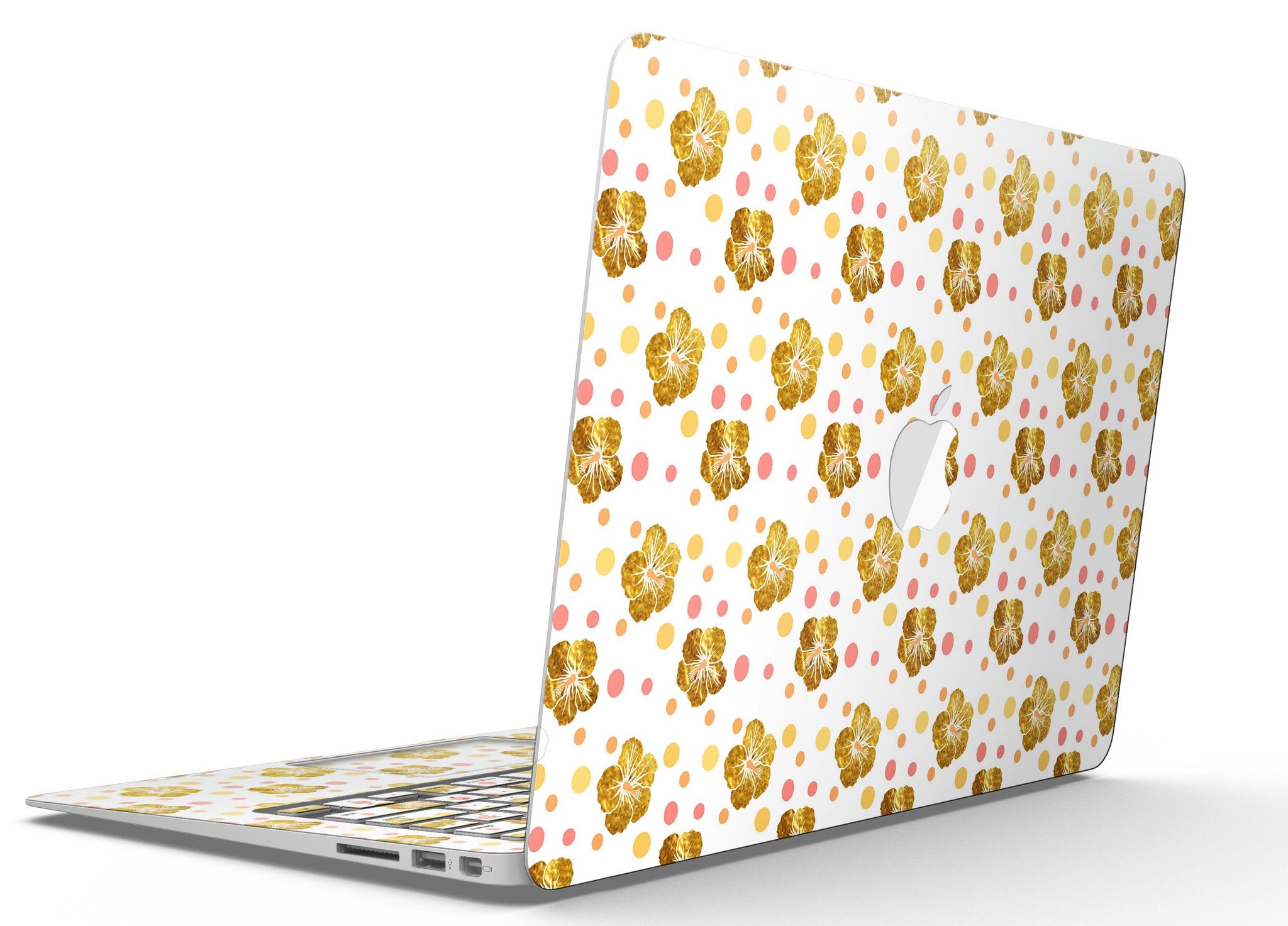 Floral Summer v1 MacBook Air Skin Kit showcasing vibrant floral design on a sleek MacBook Air.