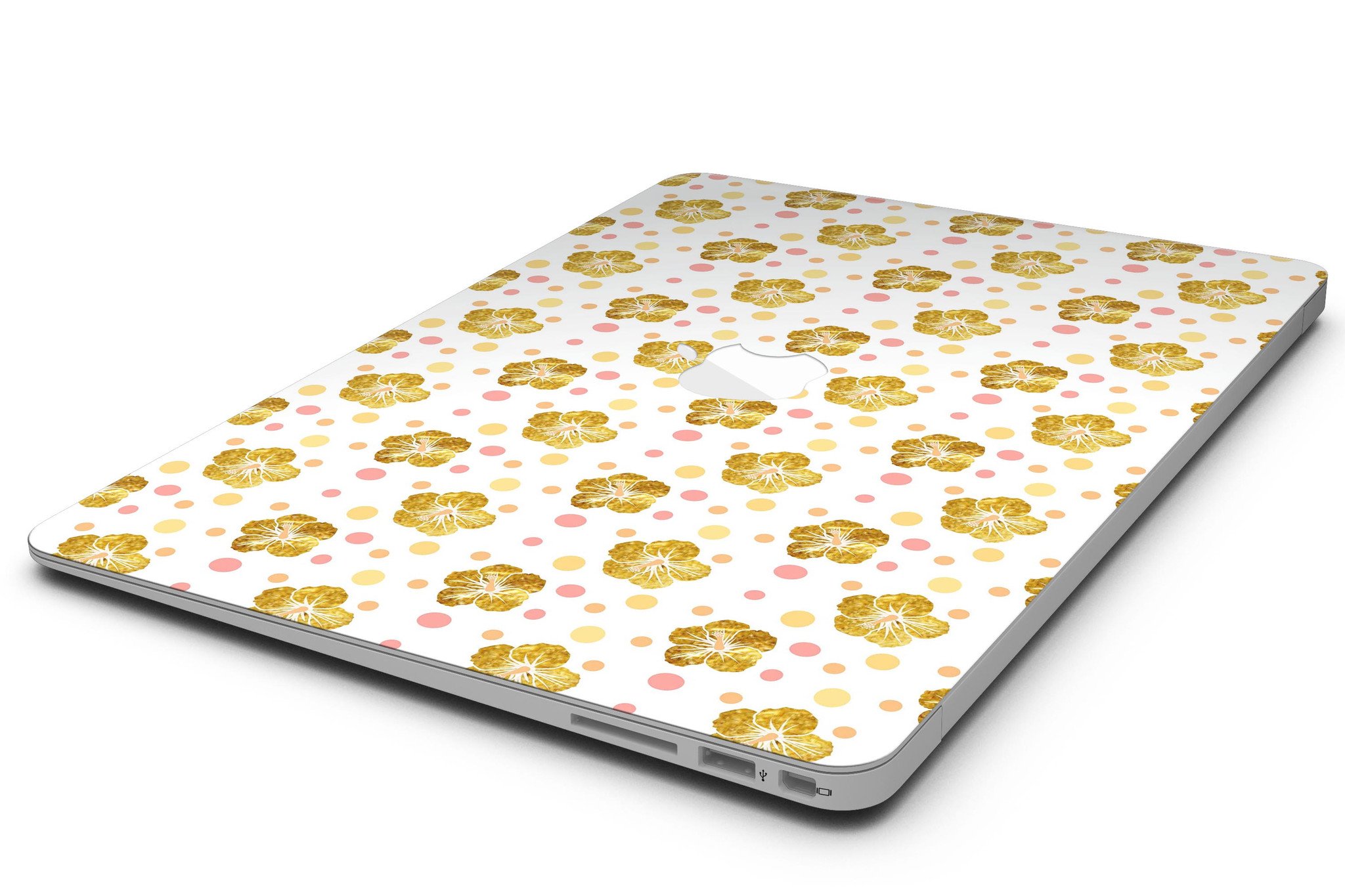 Floral Summer v1 MacBook Air Skin Kit showcasing vibrant floral design on a sleek MacBook Air.