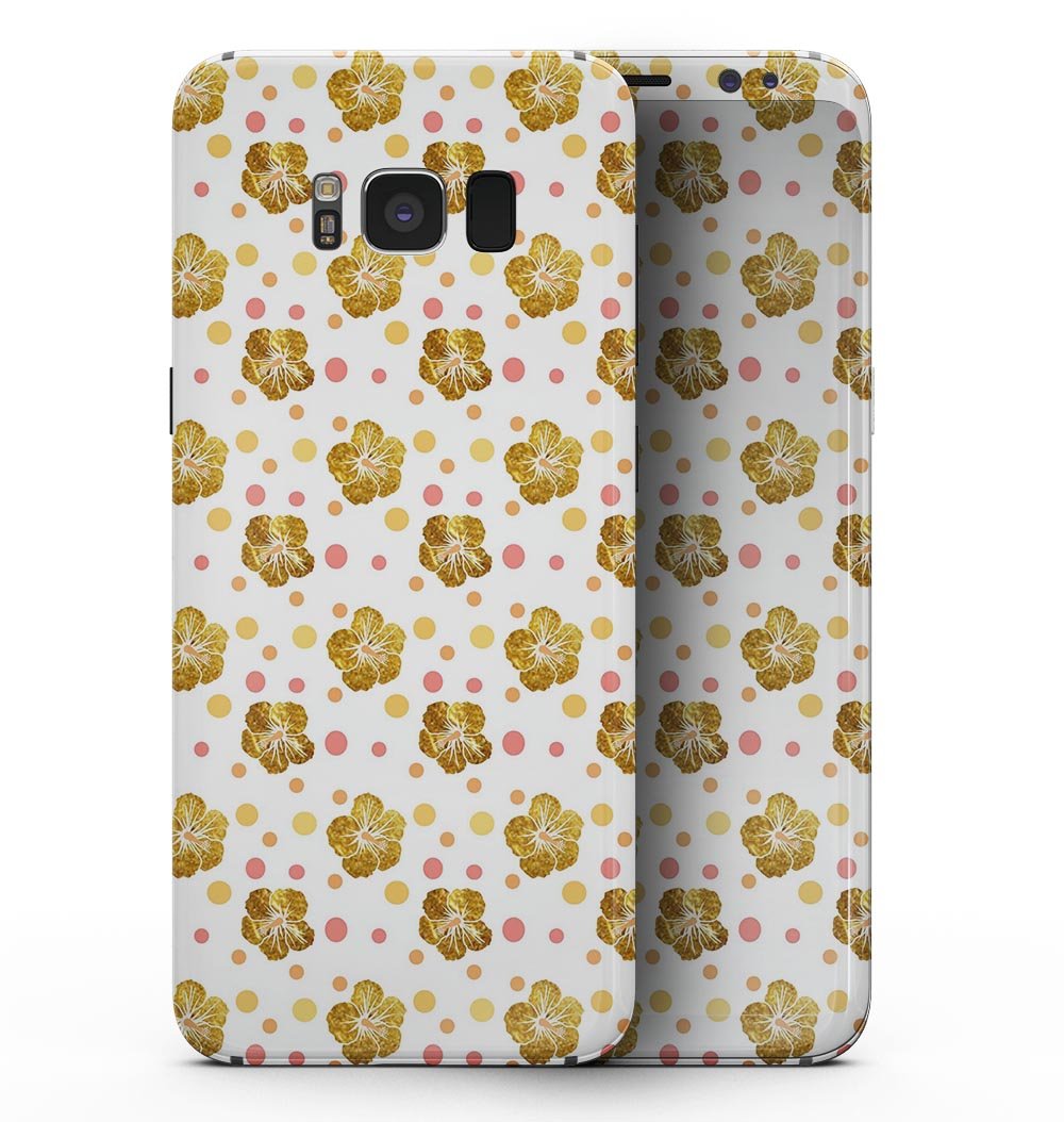 Floral Summer v1 skin kit for Samsung Galaxy S8, showcasing vibrant floral patterns on a sleek vinyl material.