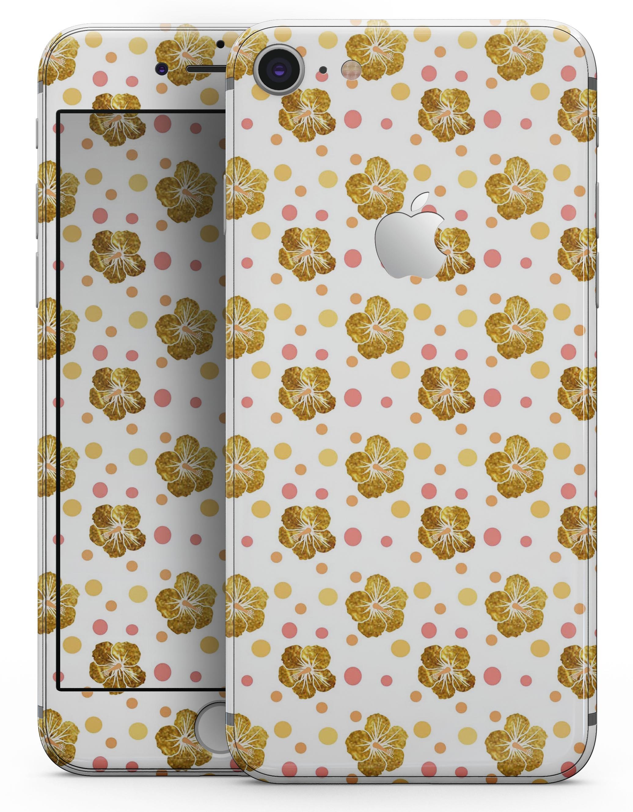 Floral Summer v1 skin-kit for iPhone 8 and 8 Plus featuring vibrant floral patterns on a sleek vinyl surface.