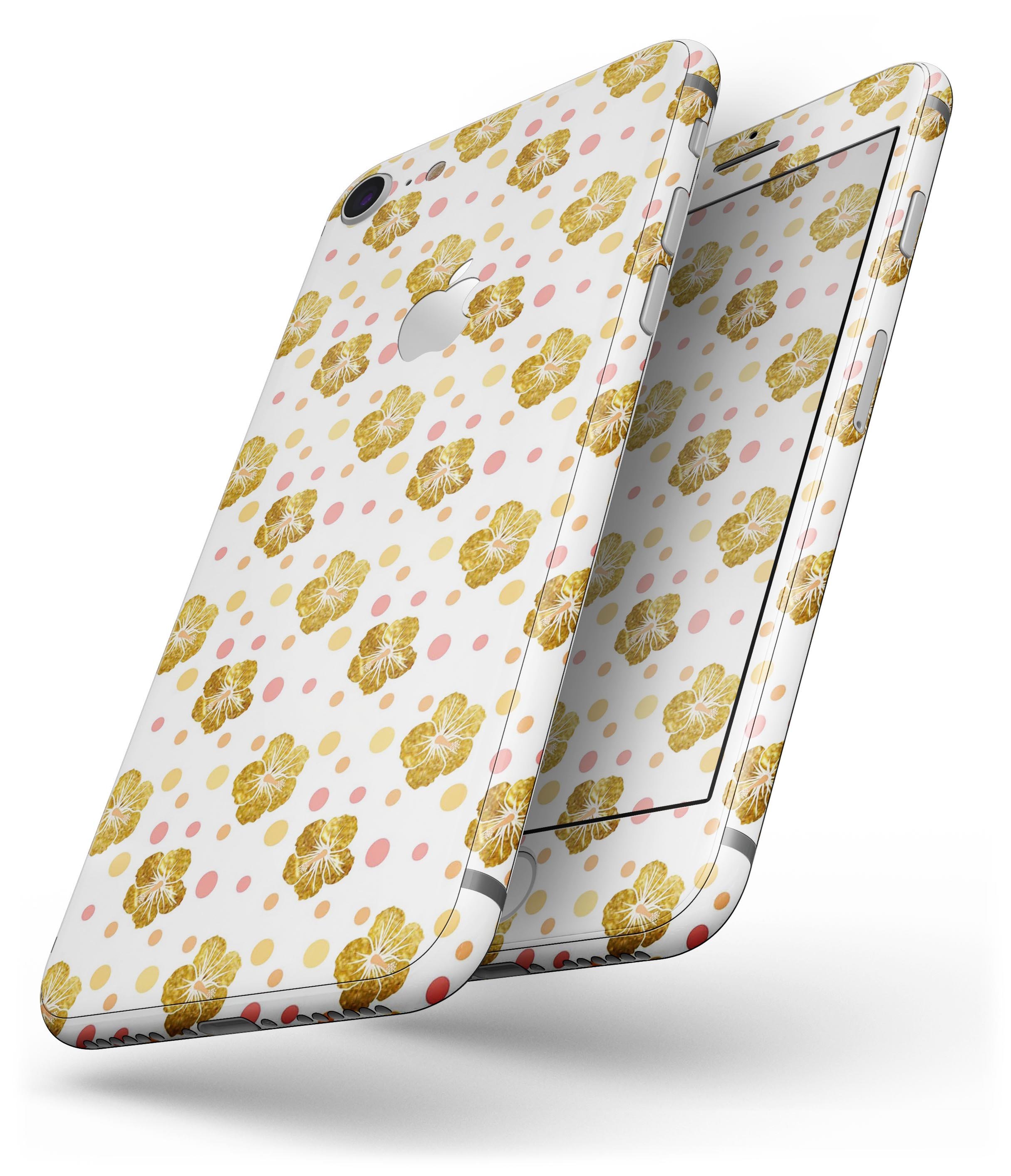 Floral Summer v1 skin-kit for iPhone 8 and 8 Plus featuring vibrant floral patterns on a sleek vinyl surface.