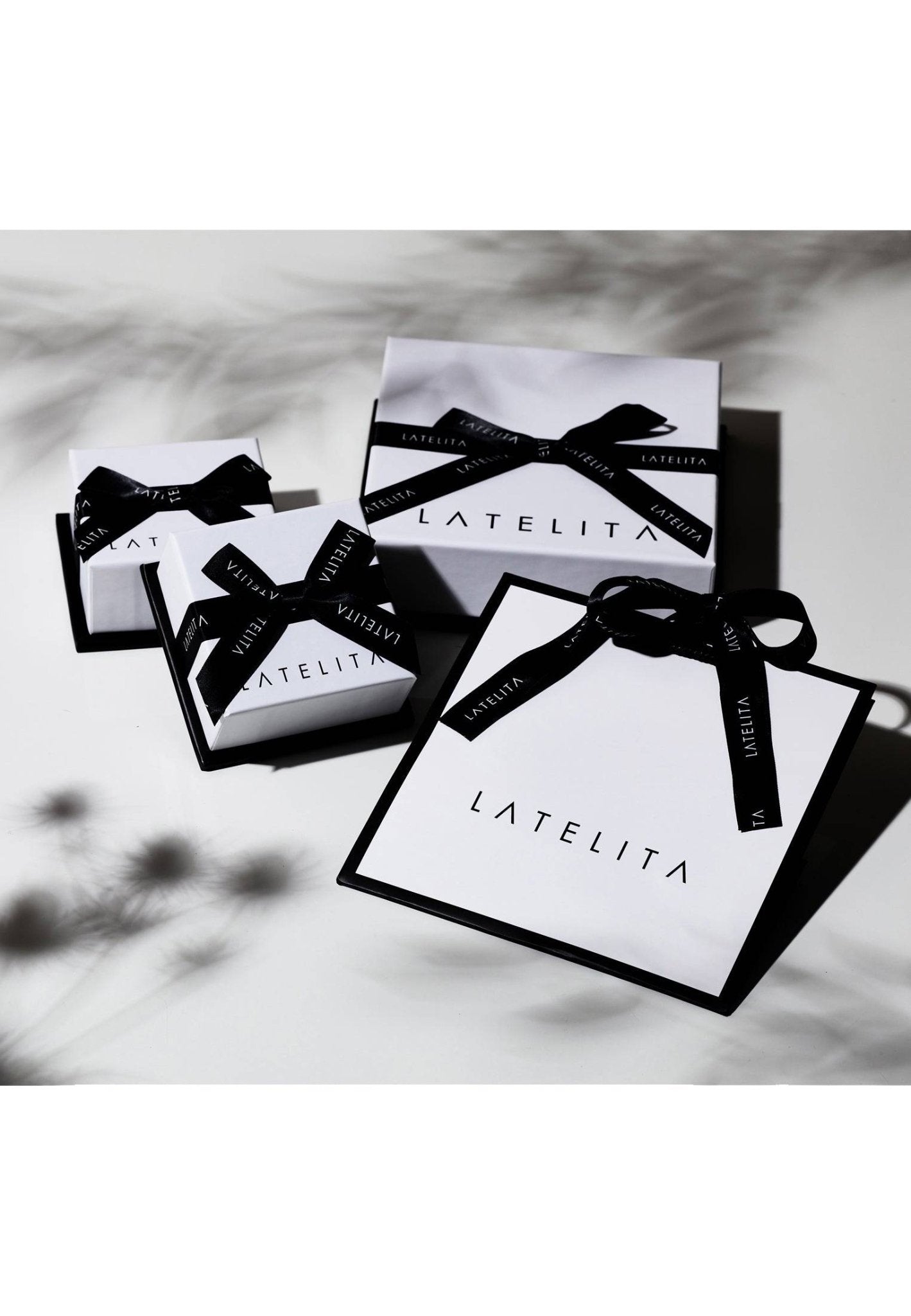 Latelita branded gift boxes.