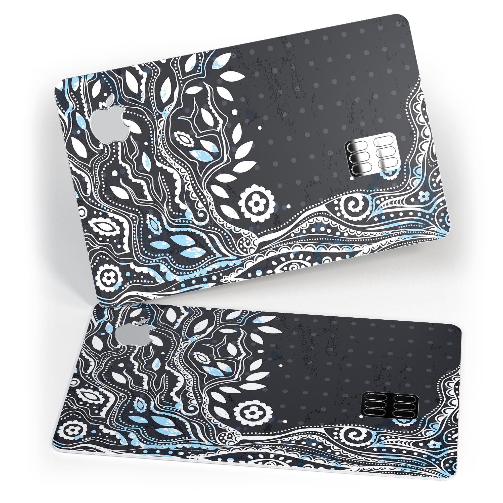 Flourish Black and White Tree decal skin for Apple Card, showcasing a stylish design with premium protective features.