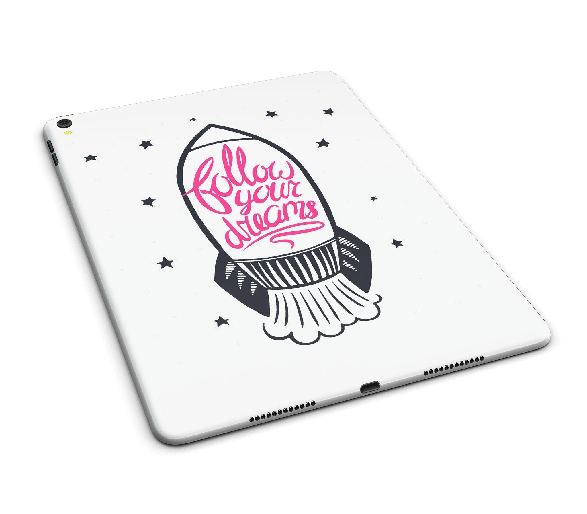 Follow Your Dreams Full Body Skin for iPad Pro, showcasing vibrant design and premium vinyl material for protection.