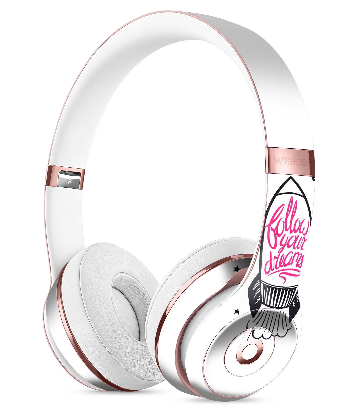 Follow Your Dreams Full-Body Skin Kit for Beats by Dre Solo 3, showcasing vibrant graphics and premium vinyl material.