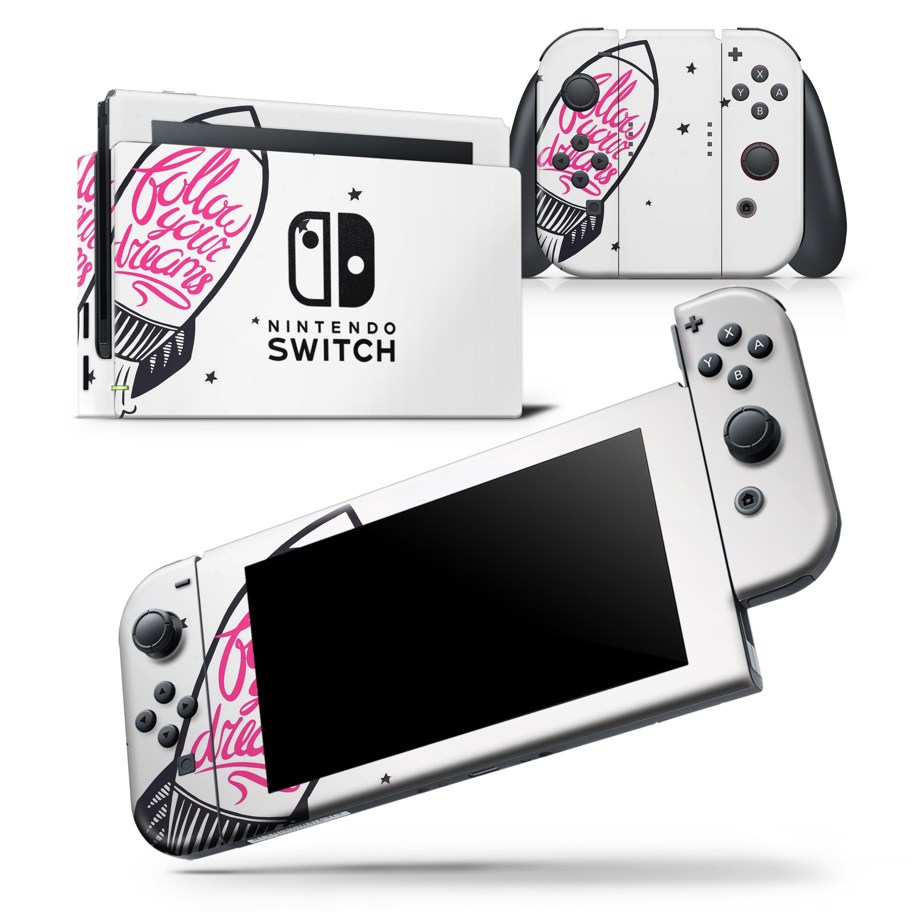 Follow Your Dreams Skin Wrap Decal for Nintendo Switch Lite, showcasing vibrant design and precise fit.