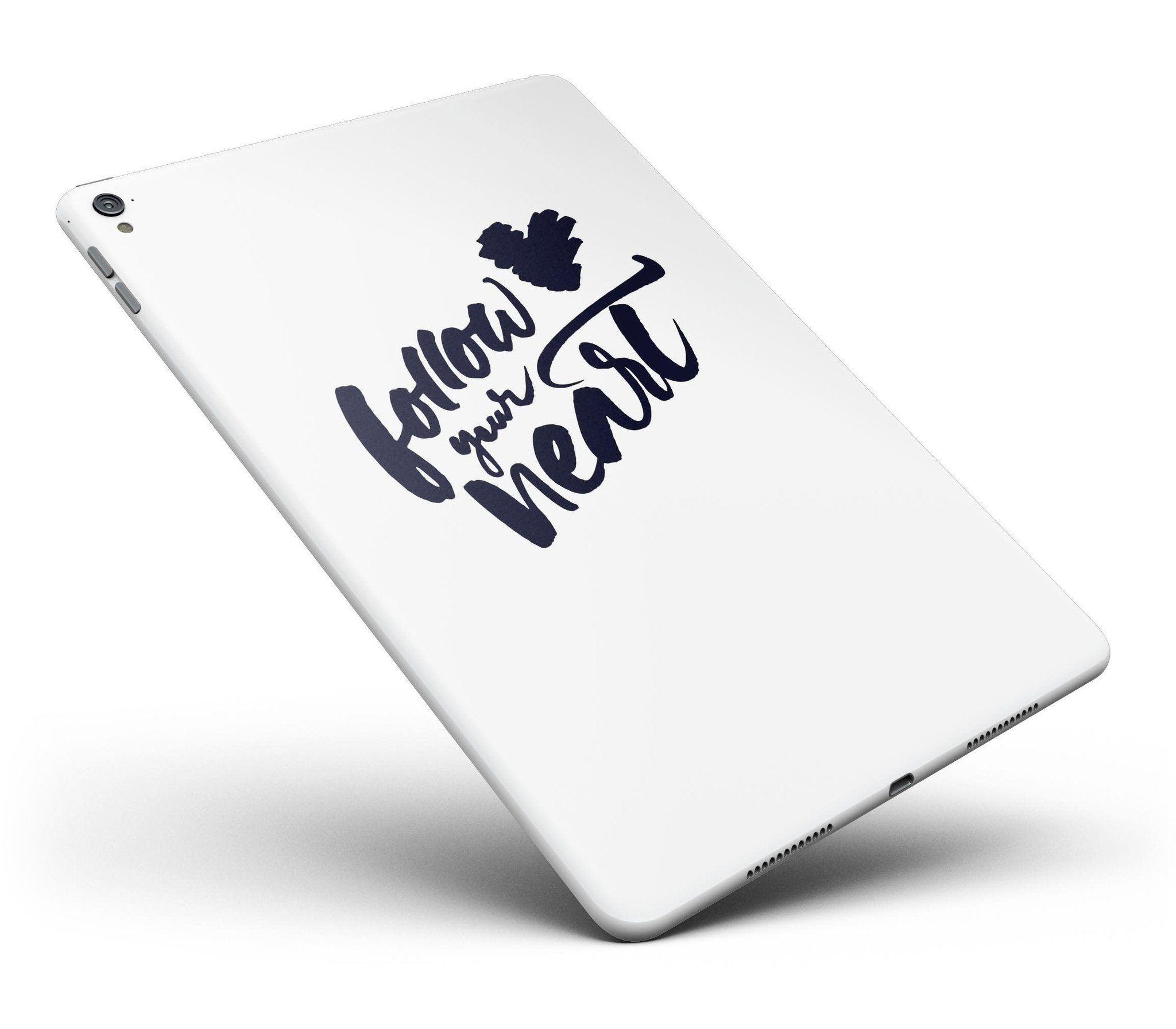 Follow Your Heart Full Body Skin for iPad Pro, showcasing vibrant design and premium vinyl material.