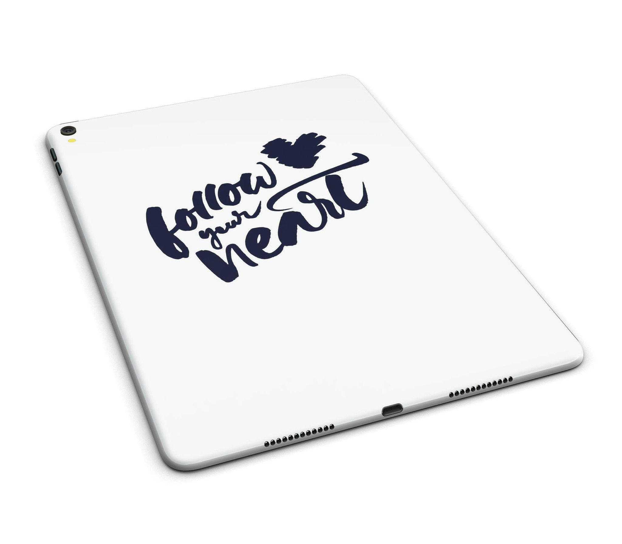 Follow Your Heart Full Body Skin for iPad Pro, showcasing vibrant design and premium vinyl material.