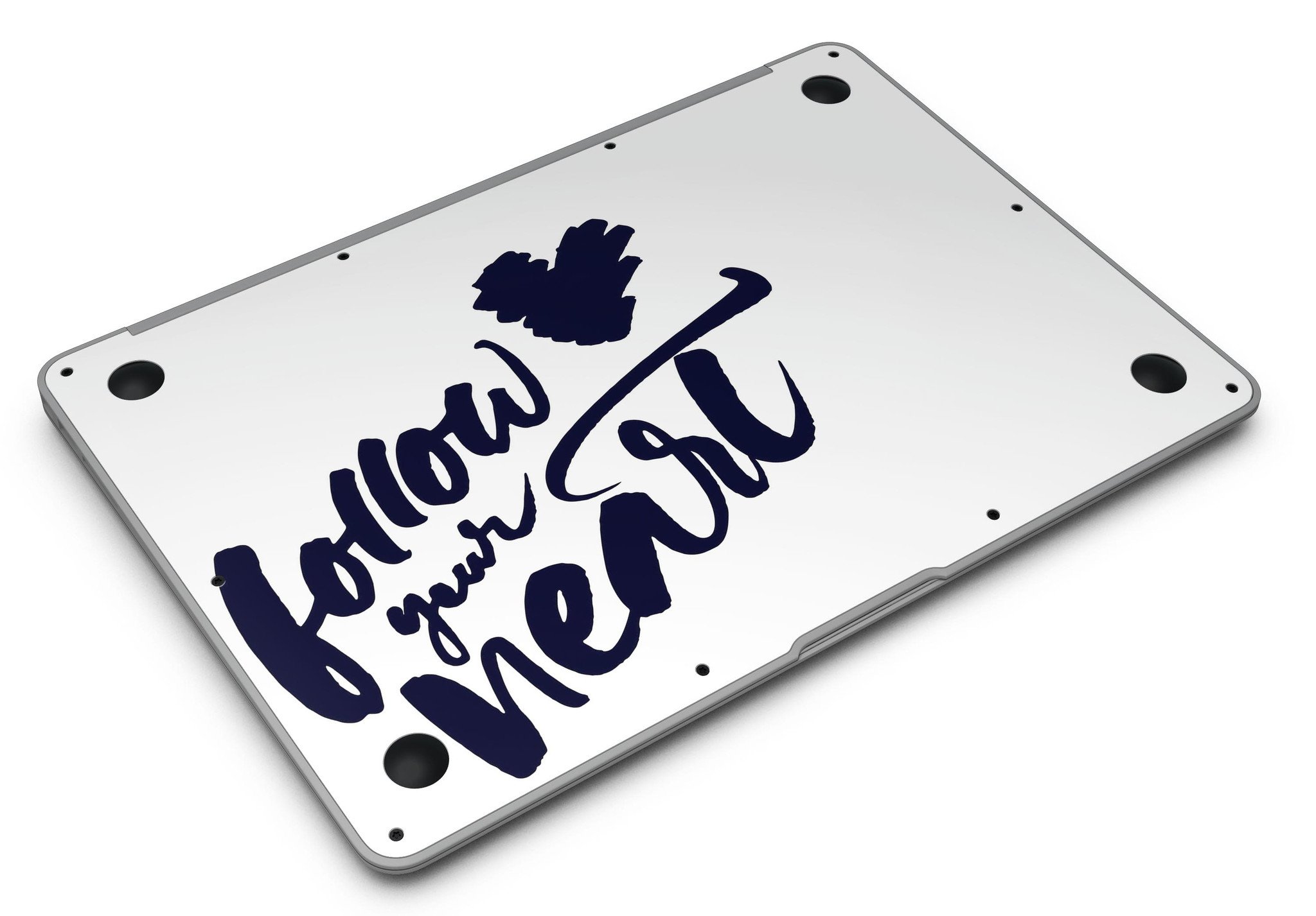 Follow Your Heart MacBook Air Skin Kit showcasing a stylish design with premium vinyl material.