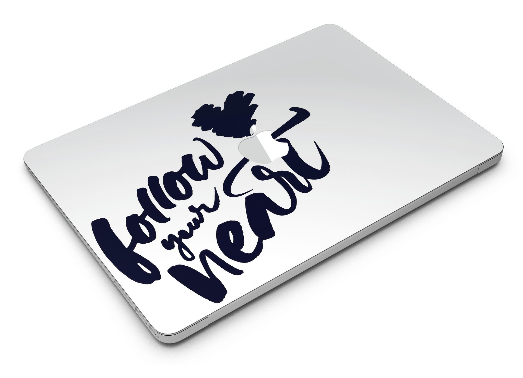 Follow Your Heart MacBook Air Skin Kit showcasing a stylish design with premium vinyl material.