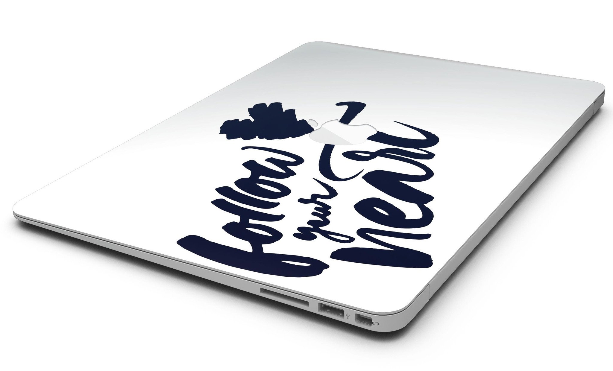 Follow Your Heart MacBook Air Skin Kit showcasing a stylish design with premium vinyl material.