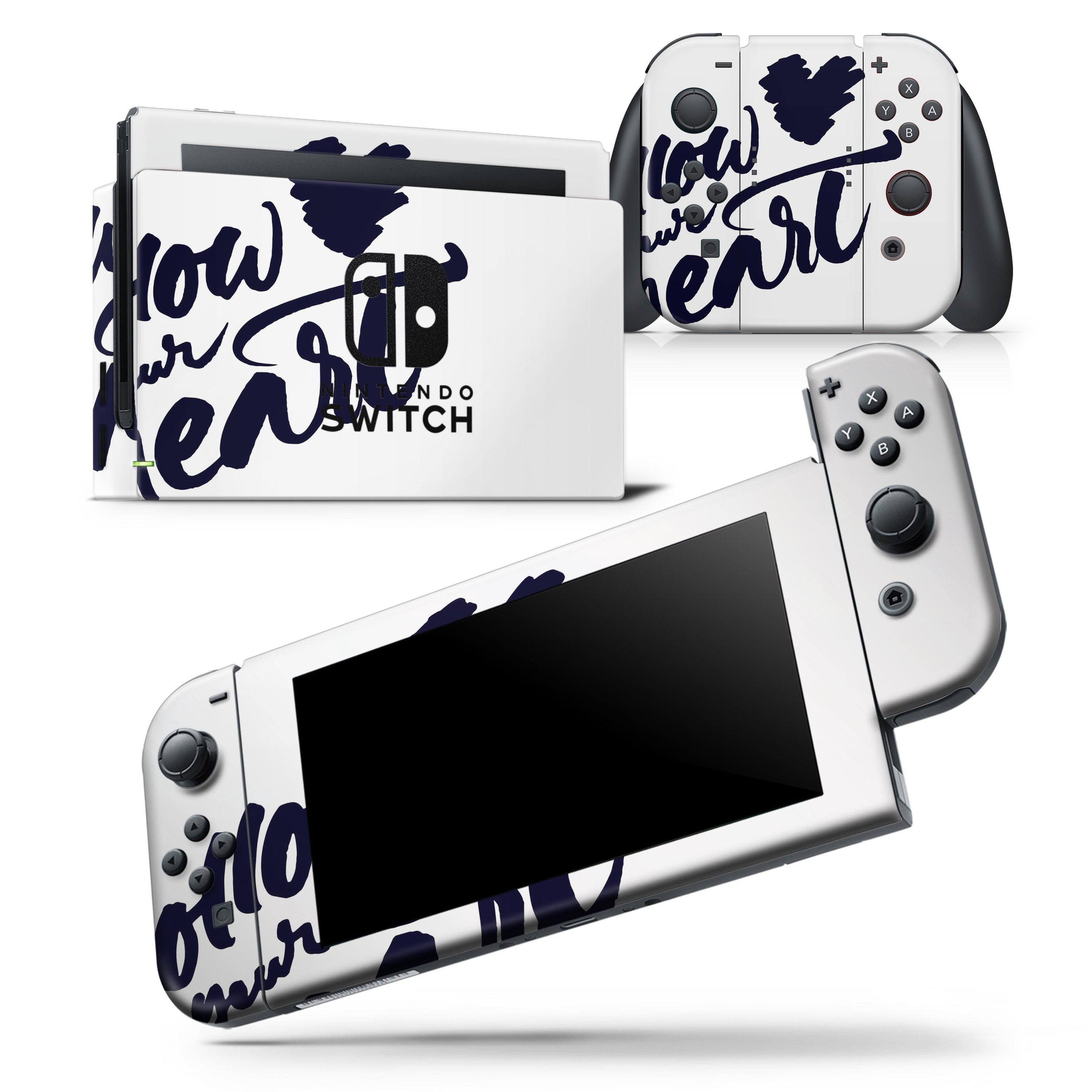 Follow Your Heart Skin Wrap Decal for Nintendo Switch Lite, showcasing vibrant design and precise fit.