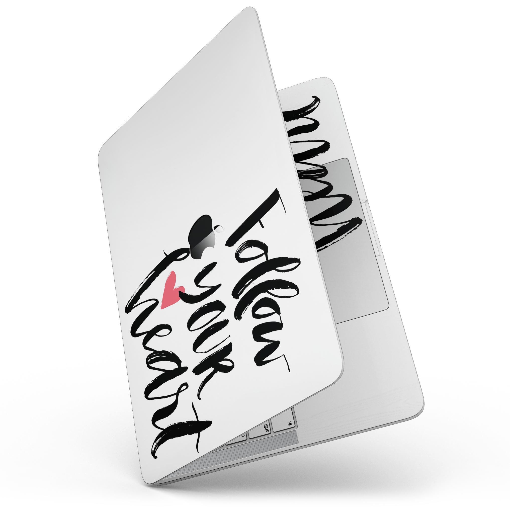 Follow Your Heart V2 Skin Kit for 13" MacBook Pro without Touch Bar, showcasing vibrant design and premium vinyl material.