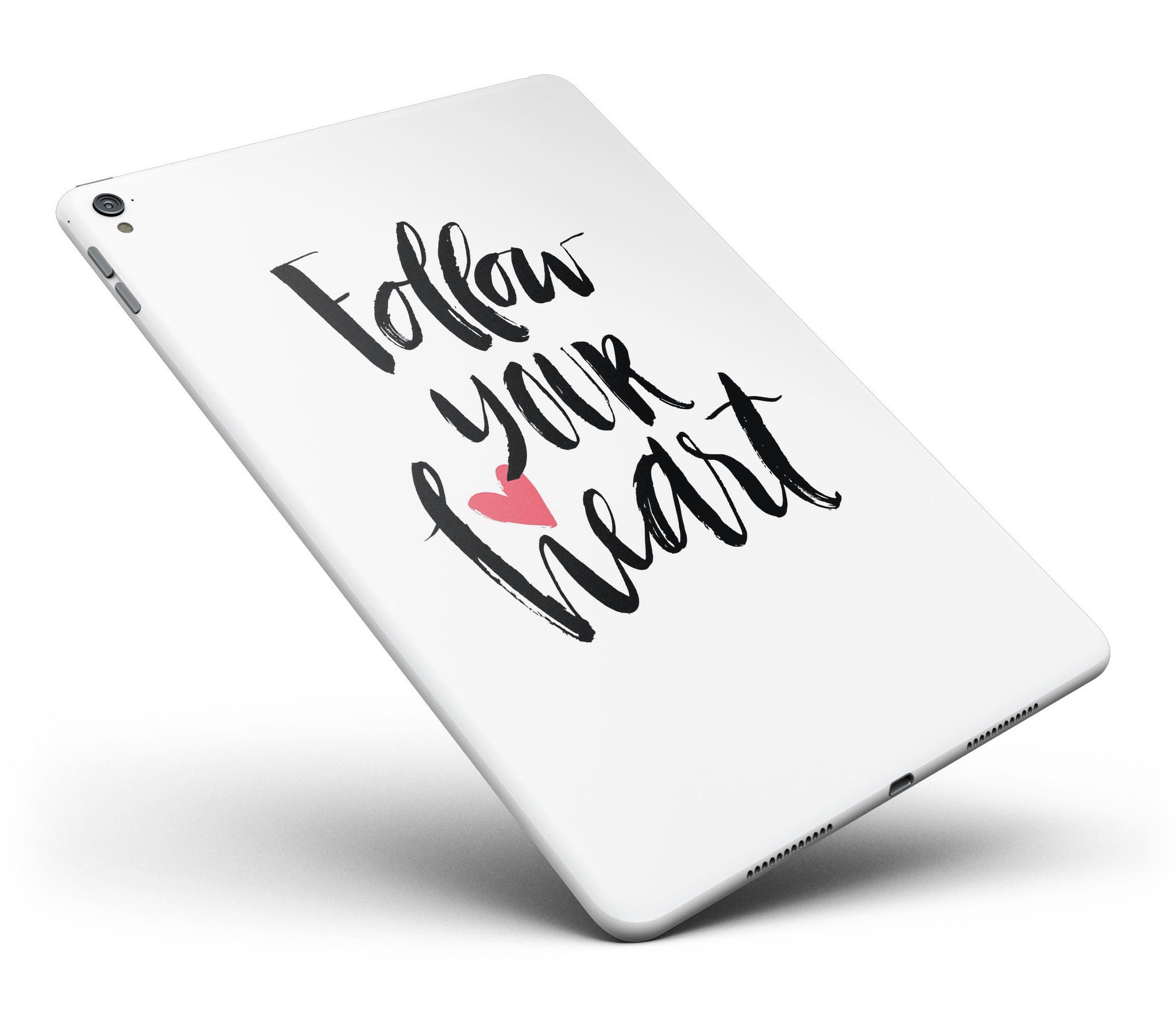 Follow Your Heart V2 Full Body Skin for iPad Pro, showcasing vibrant design and premium vinyl material.