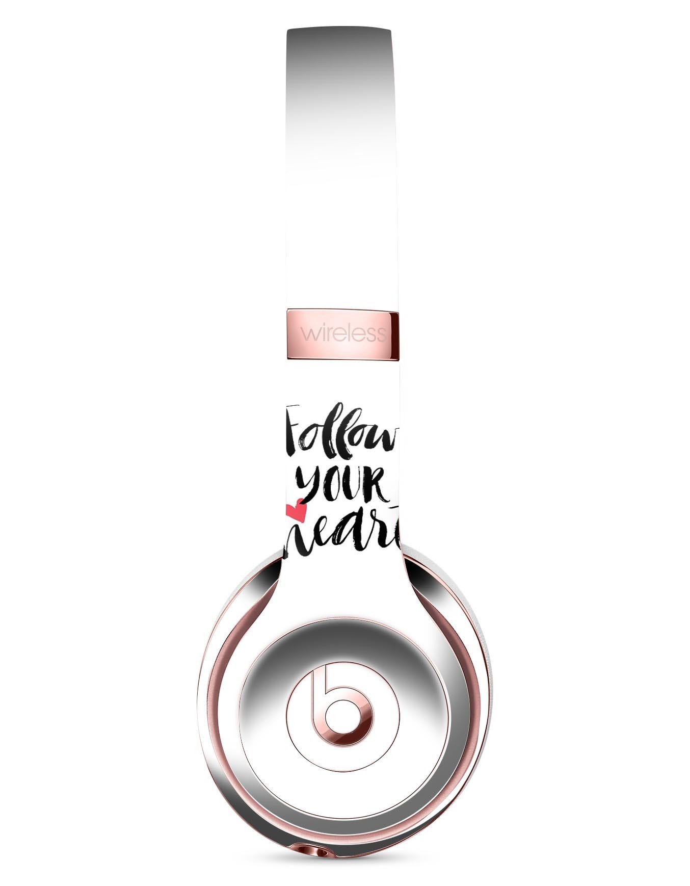 Follow Your Heart V2 Full-Body Skin Kit for Beats by Dre Solo 3, showcasing vibrant designs and a perfect fit.