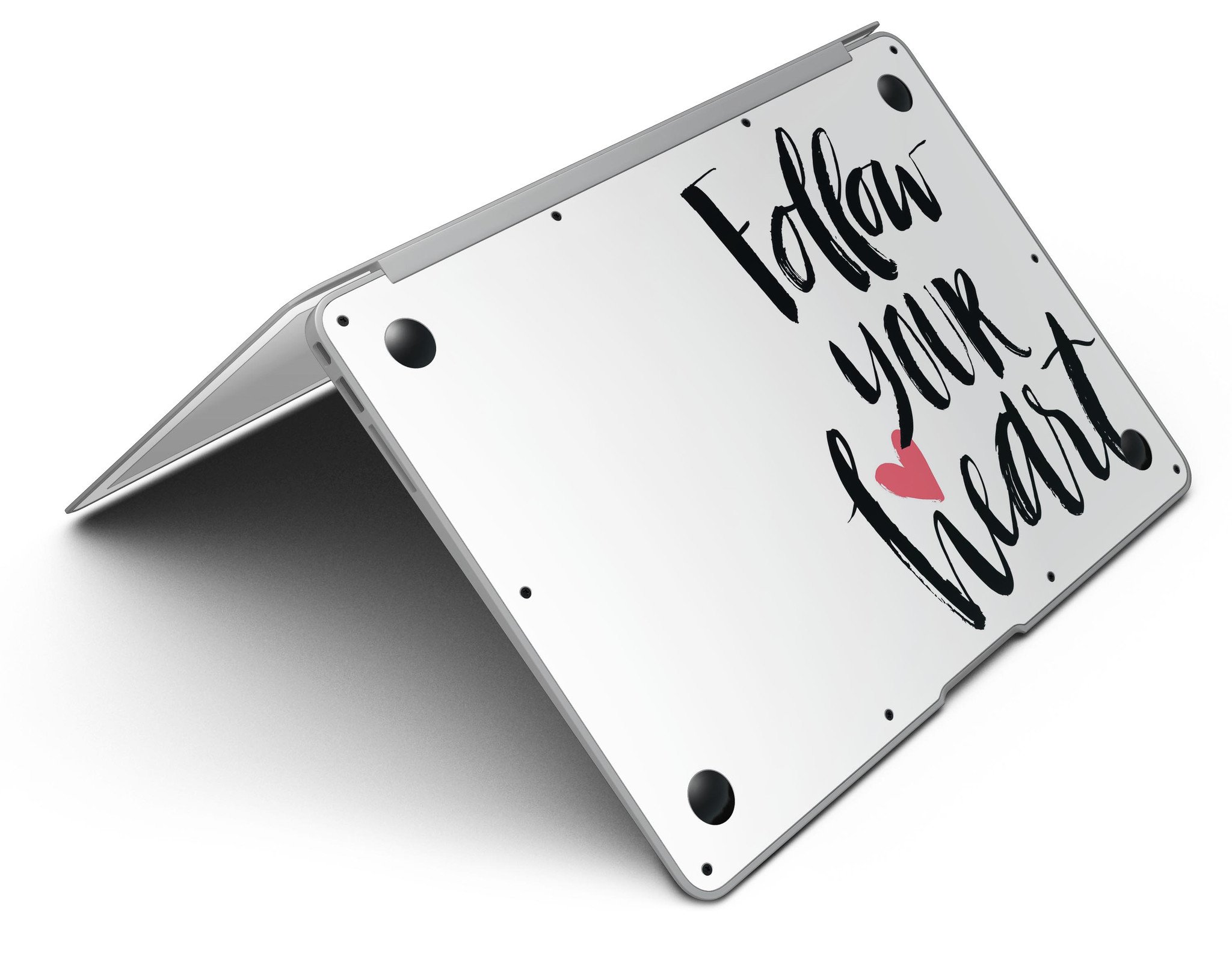 Follow Your Heart V2 MacBook Air Skin Kit showcasing vibrant design and premium vinyl material.