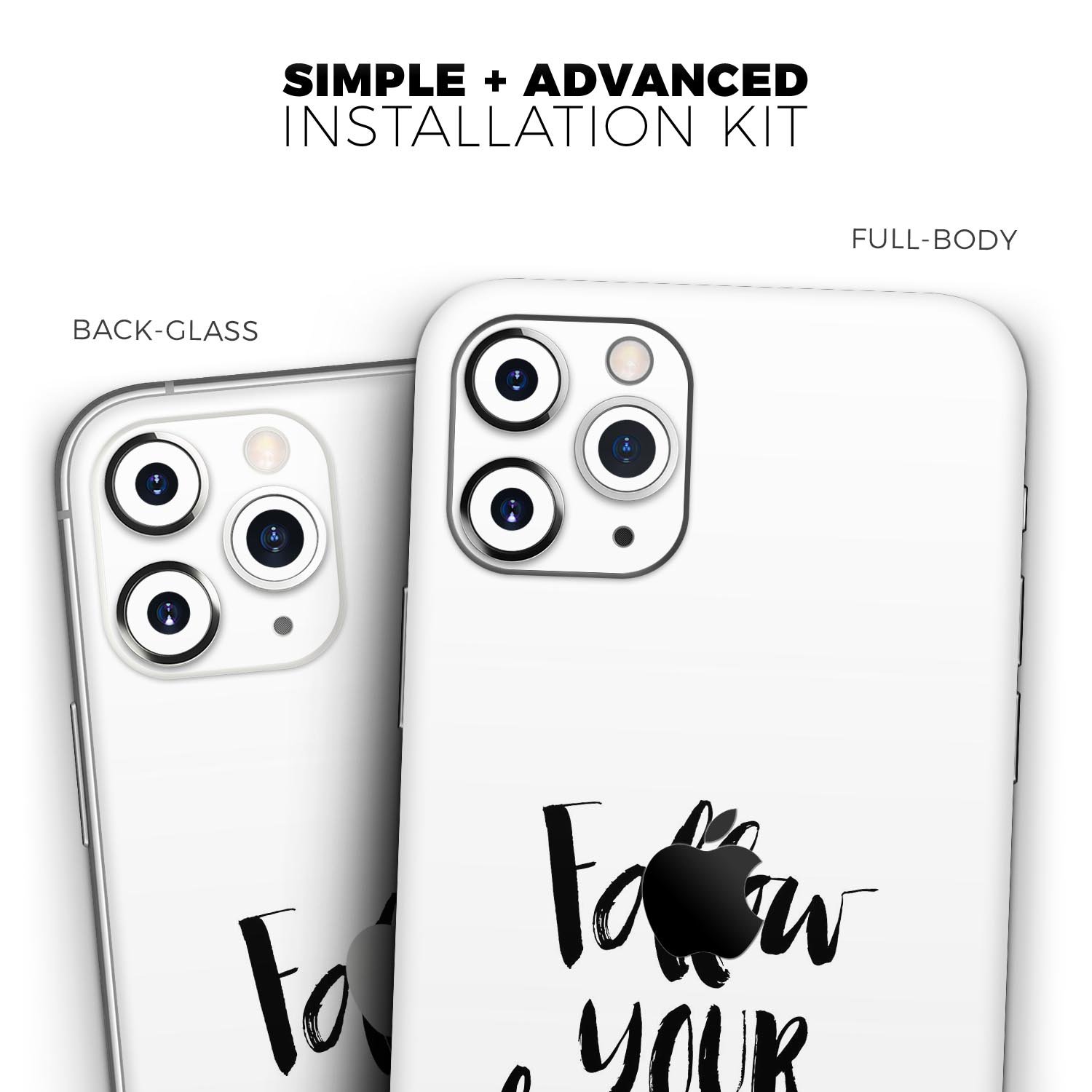 Follow Your Heart V2 Skin-Kit for Apple iPhone 13, showcasing vibrant design and premium vinyl material.