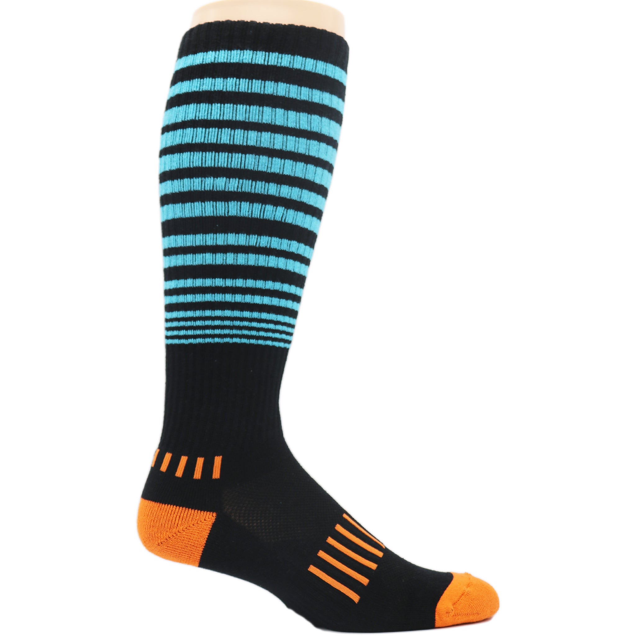 A pair of Force Deadlift Socks featuring a knee-high design, reinforced cushioning, and breathable cotton material, perfect for lifting.