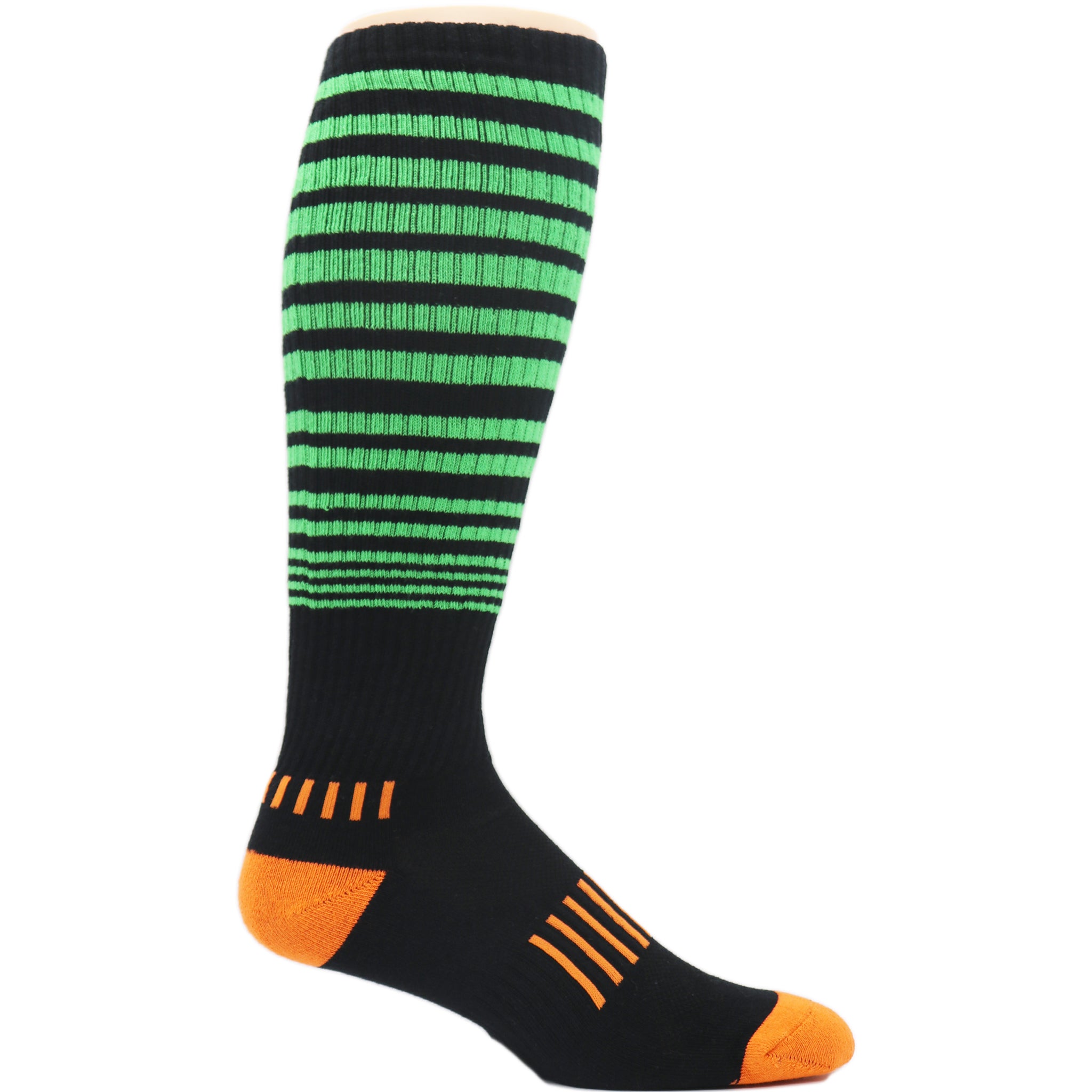 A pair of Force Deadlift Socks featuring a knee-high design, reinforced cushioning, and breathable cotton material, perfect for lifting.