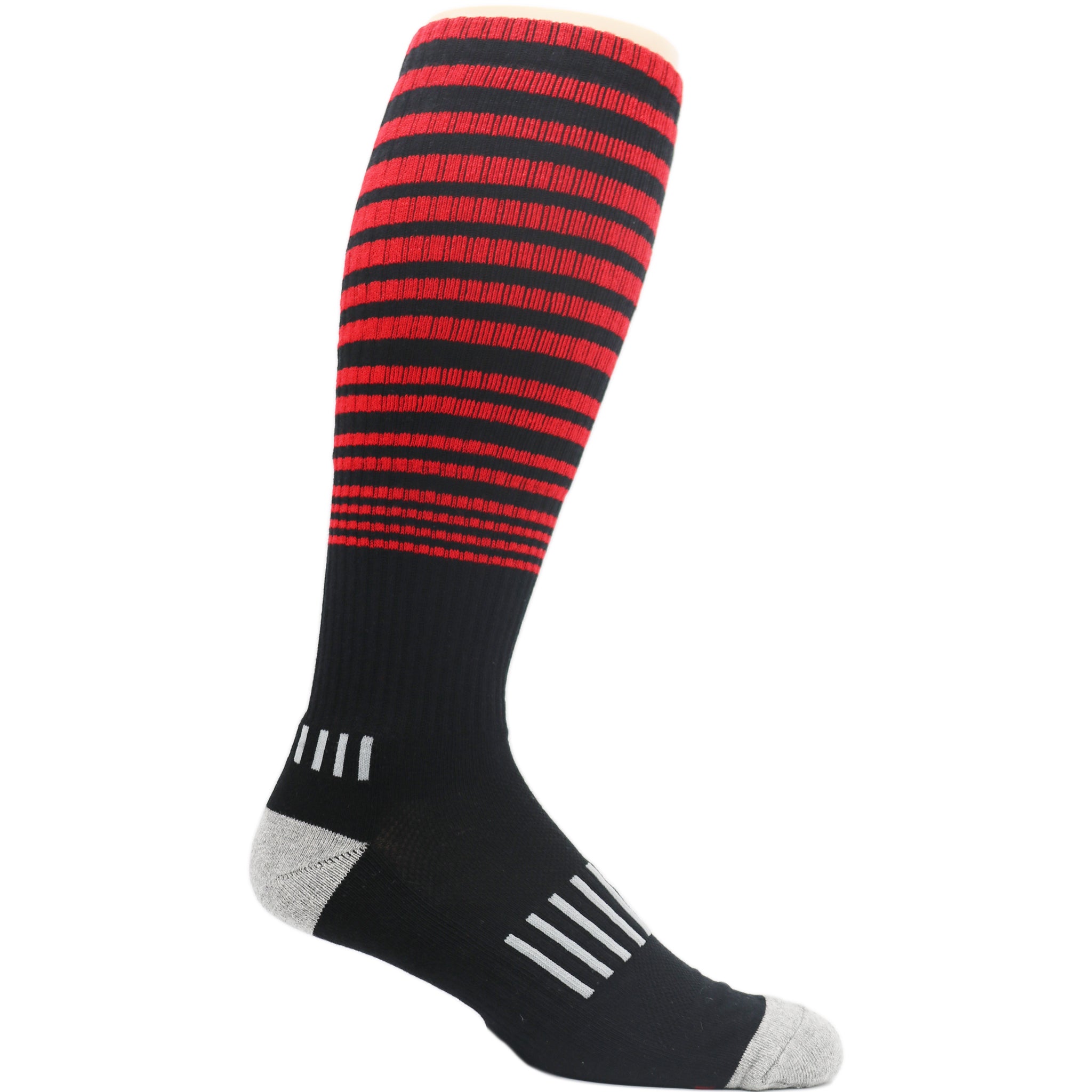 A pair of Force Deadlift Socks featuring a knee-high design, reinforced cushioning, and breathable cotton material, perfect for lifting.