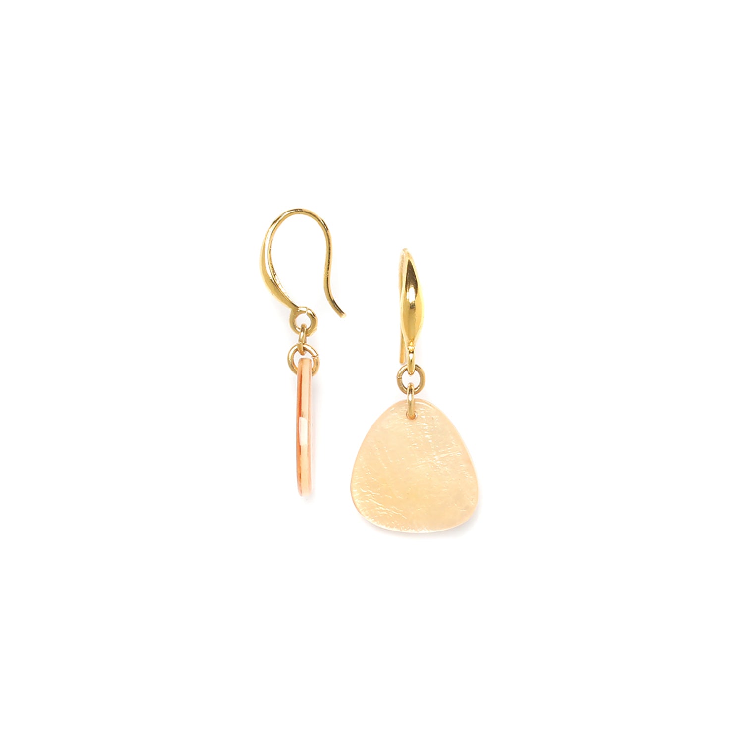 Franck Herval Claudia Laminated Capiz On Hook Peach, showcasing vibrant peach color and elegant design with Capiz mother-of-pearl.