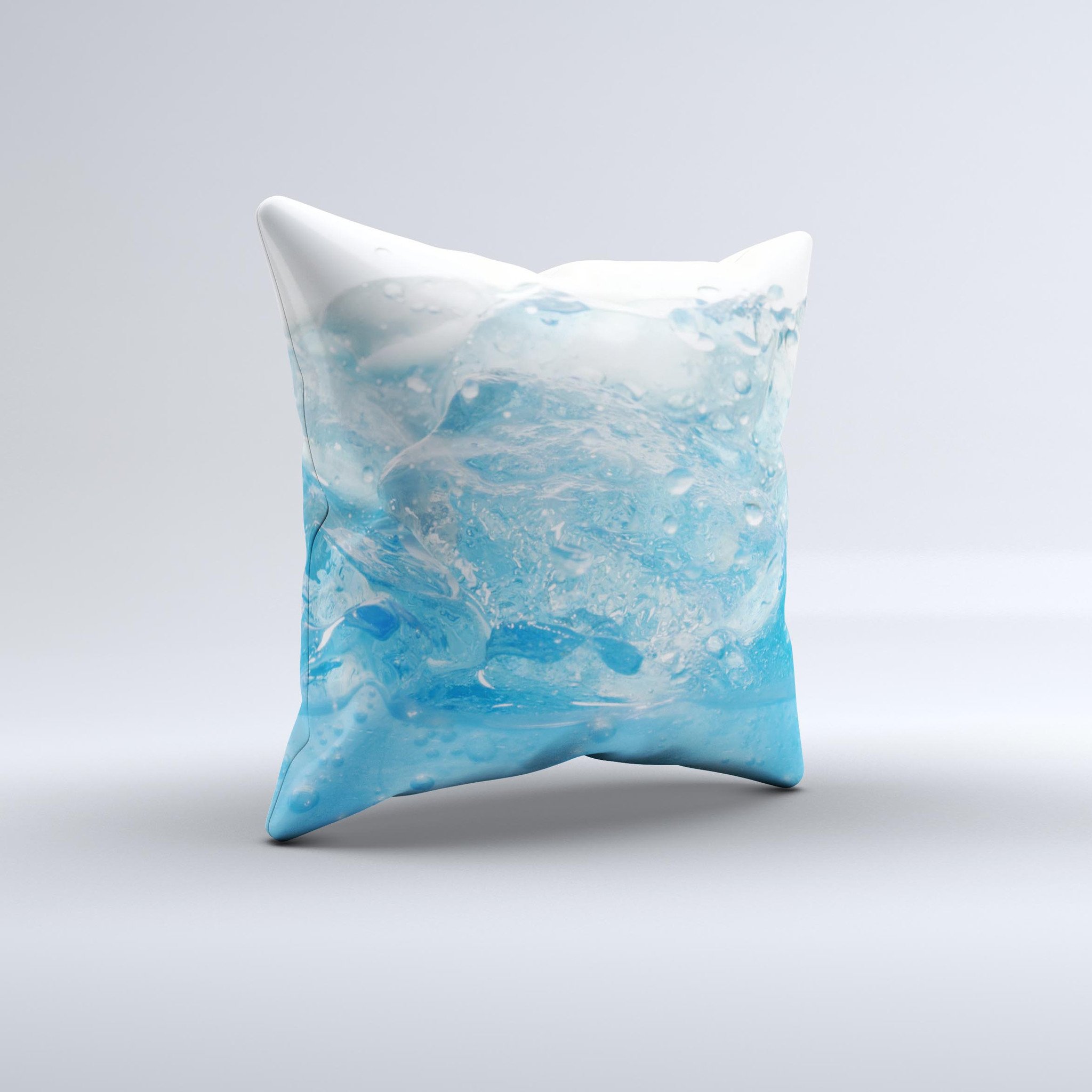 Fresh Water Ink-Fuzed Decorative Throw Pillow featuring unique hand-produced graphic design, crafted in Virginia.