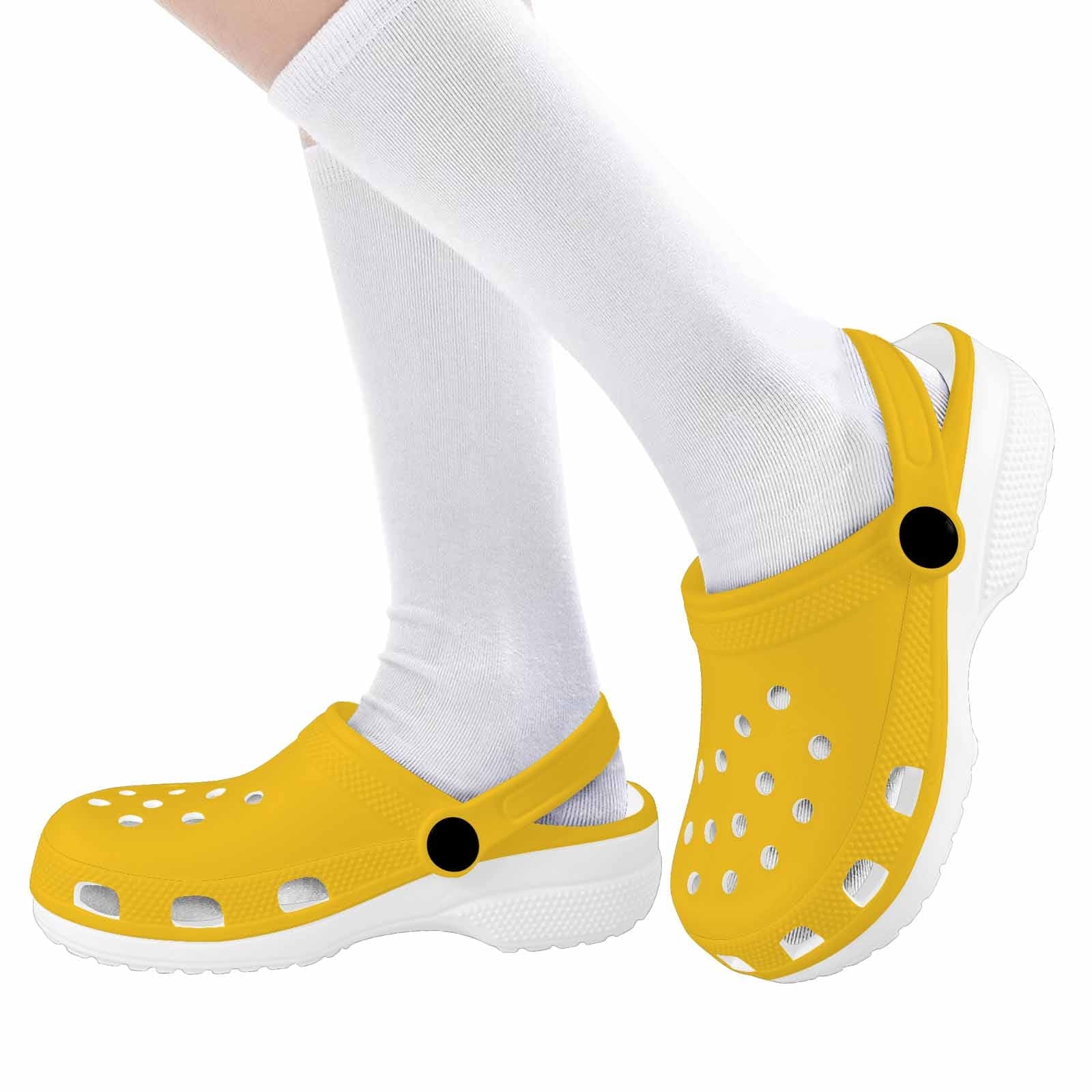 Freesia Yellow Clogs for Youth, lightweight and stylish footwear designed for comfort and active play.