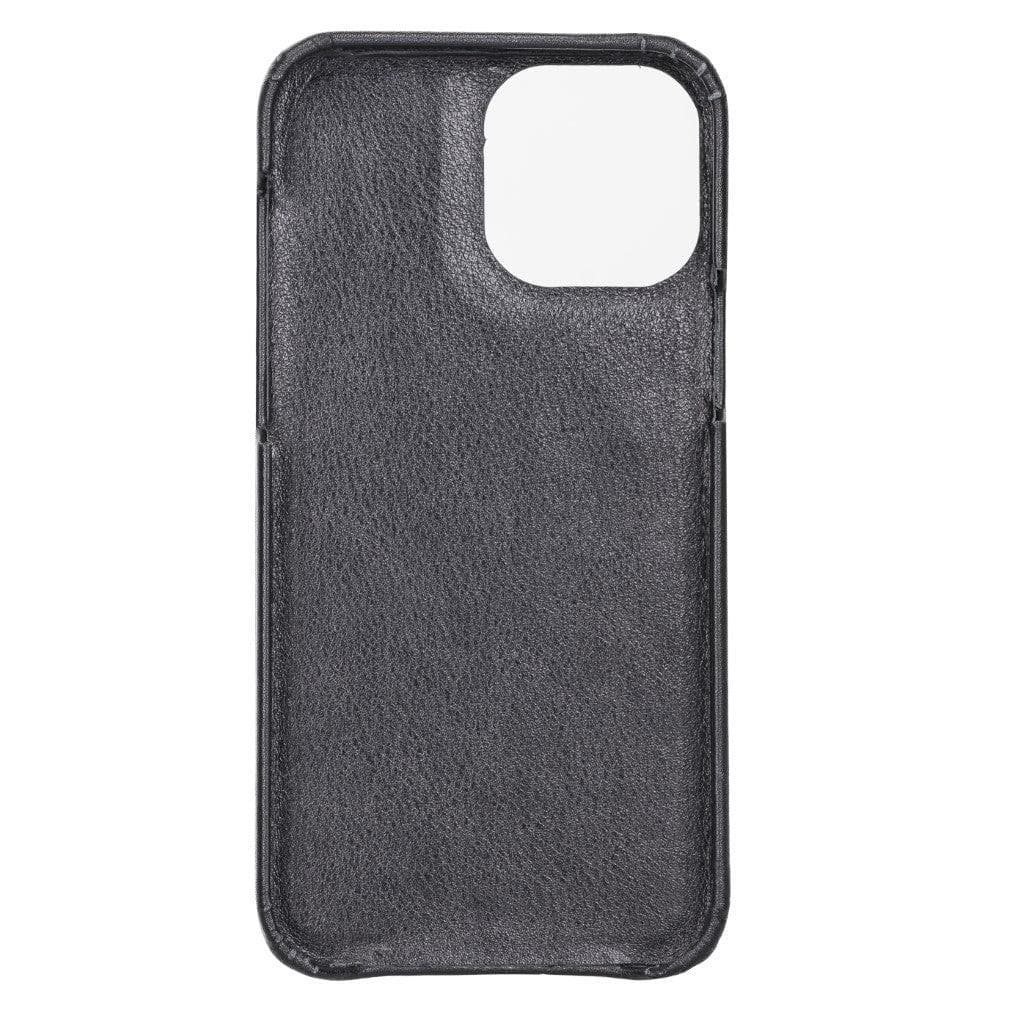 Full Leather Coating Back Cover for Apple iPhone 13 Series, showcasing premium leather finish and precise cutouts for buttons and ports.